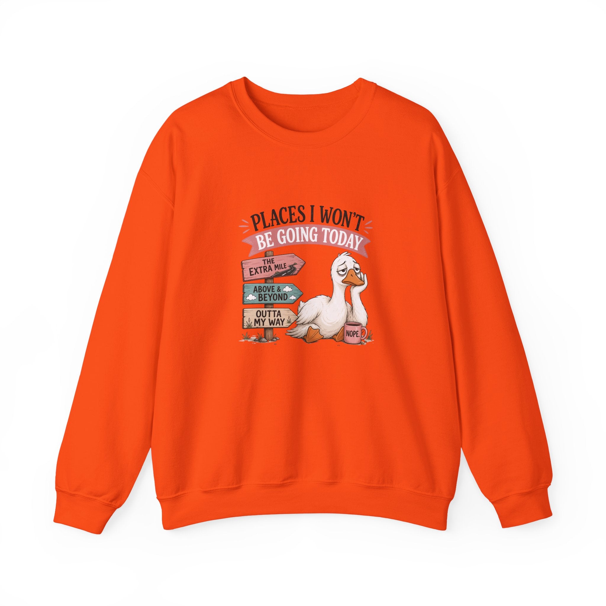 Places I Won't Be Going Today Goose Sweatshirt — Funny Introvert Gift for Her Crewneck