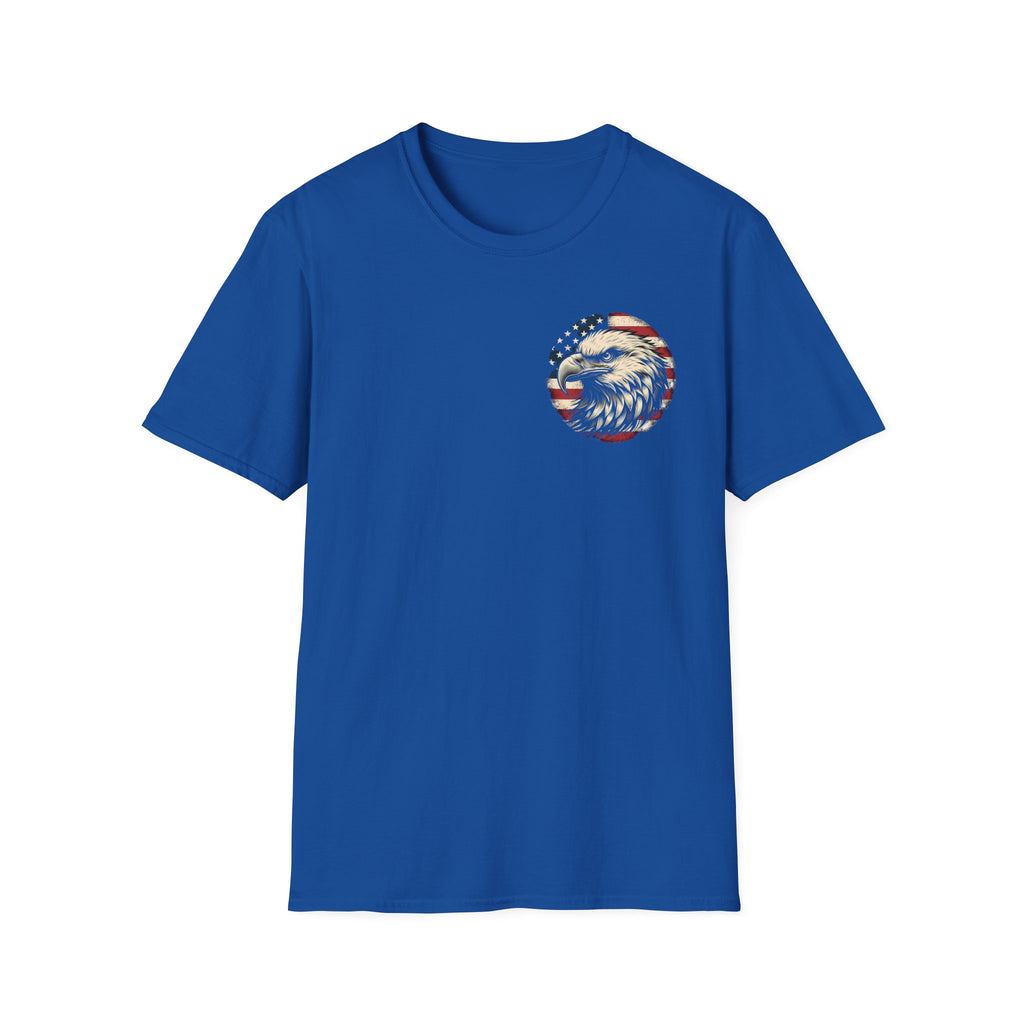 Patriotic Bald Eagle T-Shirt — American Flag Gift for Him Fourth of July Graphic Tee