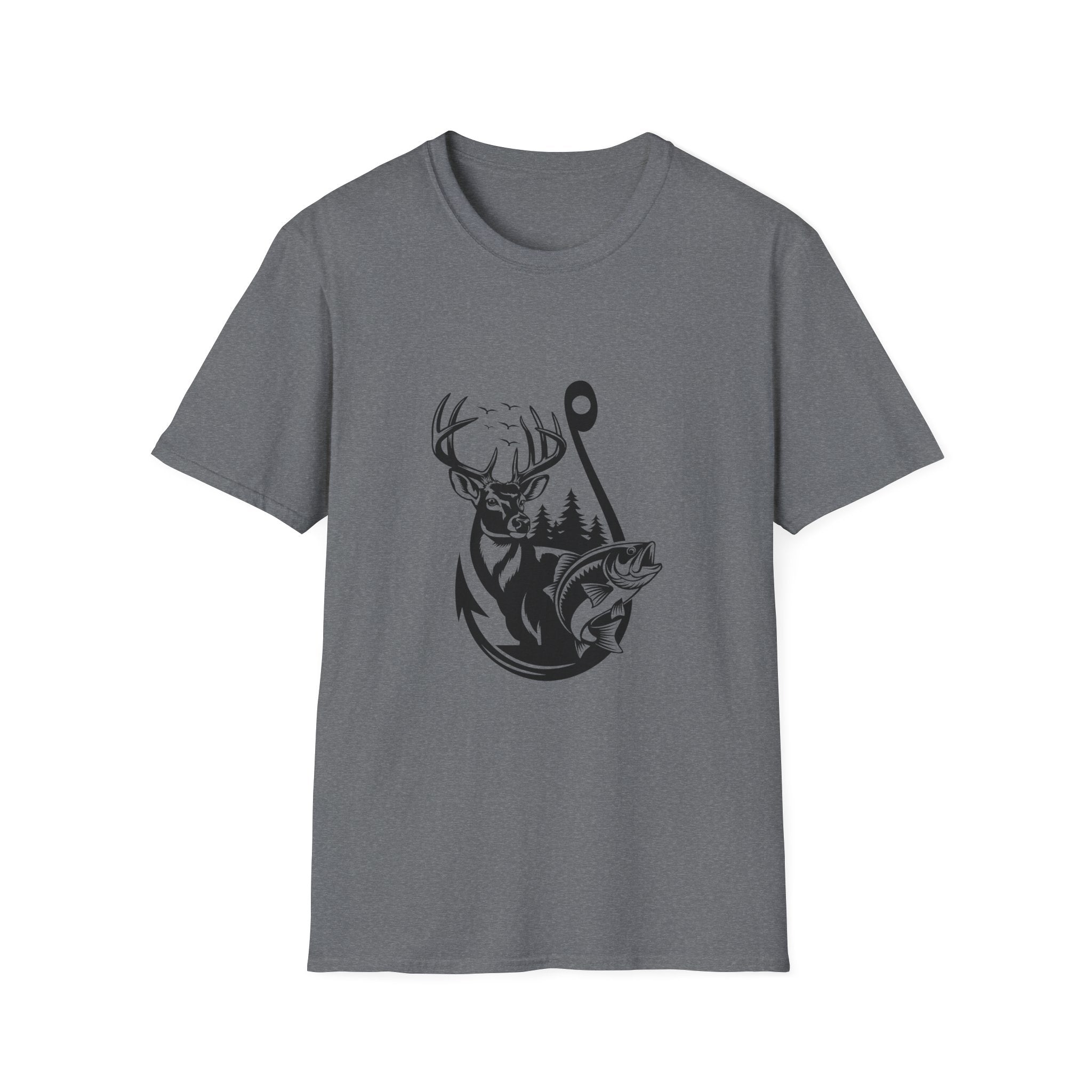 Hunt Fish & Forest Adventure T-Shirt — Outdoor Gift for Hunters & Fishermen