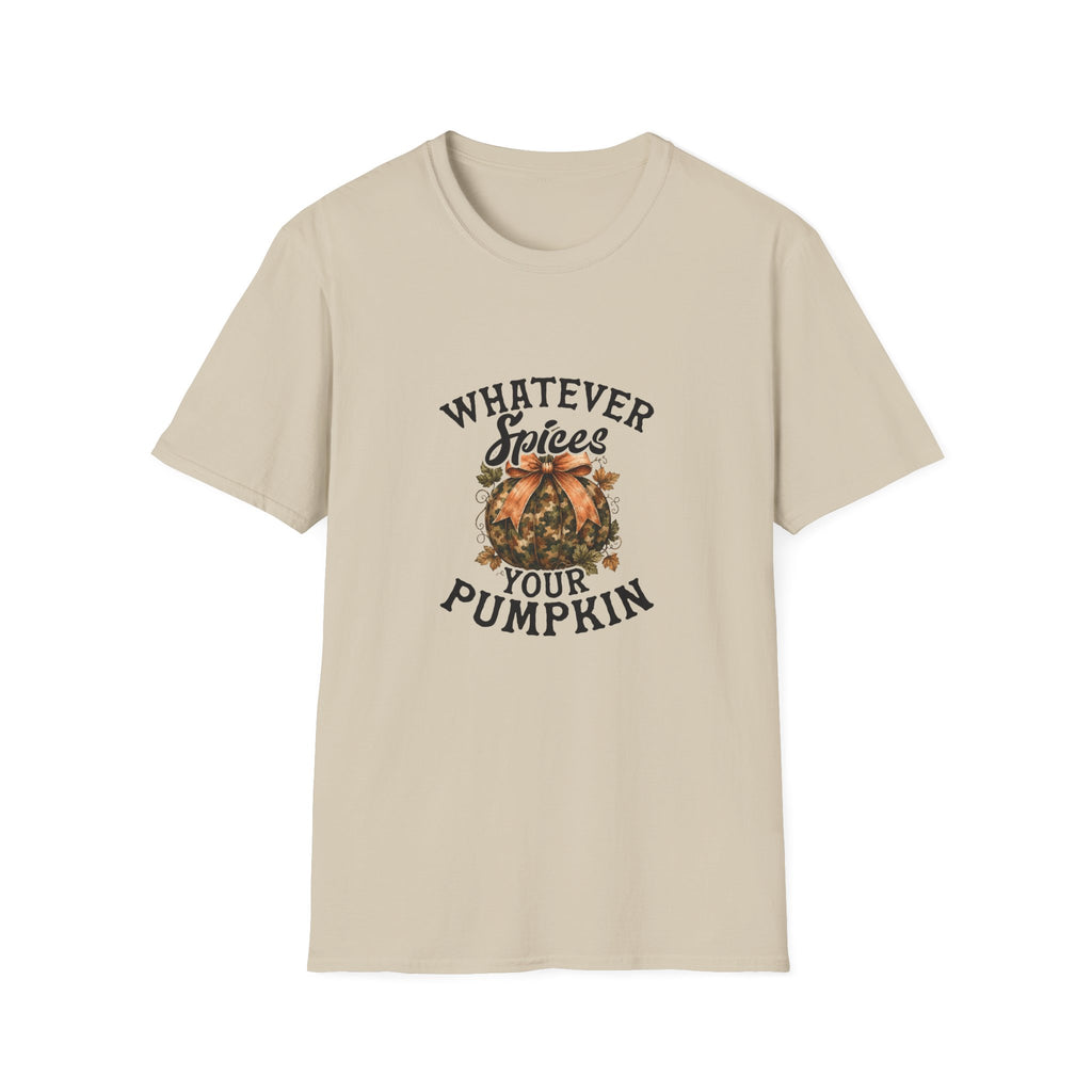 Whatever Spices Your Pumpkin T-Shirt — Funny Fall Gift for Women Pumpkin Spice Tee