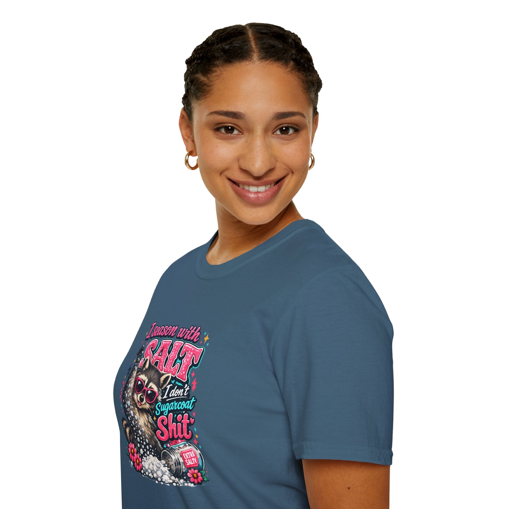 I Season With Salt I Don't Sugarcoat T-Shirt — Funny Sarcastic Gift for Women