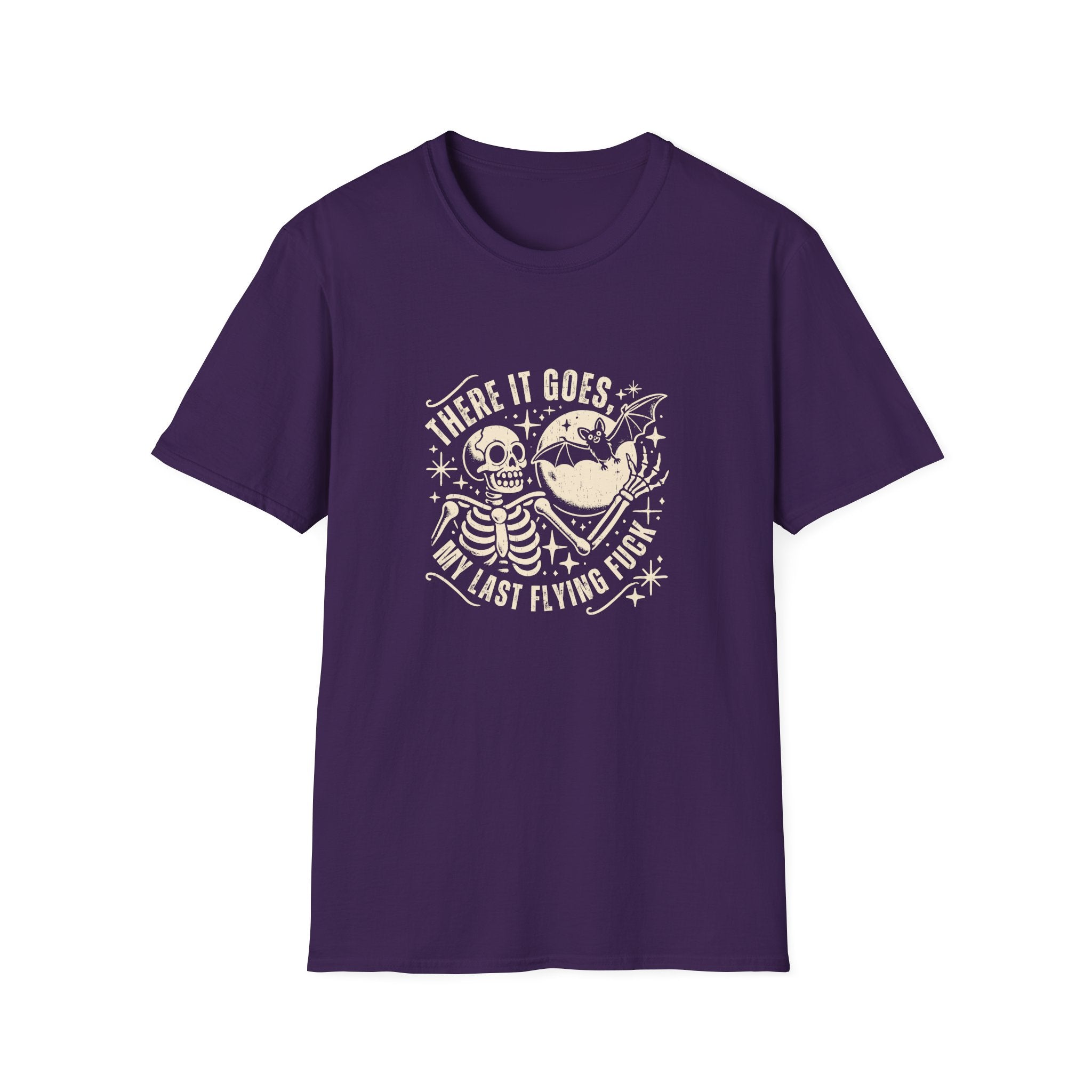 There It Goes Skull Moon & Bat T-Shirt — Cute Halloween Gift for Women Graphic Tee