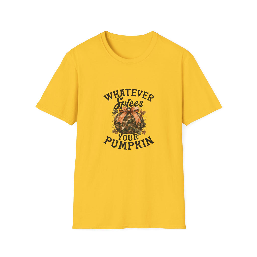 Whatever Spices Your Pumpkin T-Shirt — Funny Fall Gift for Women Pumpkin Spice Tee
