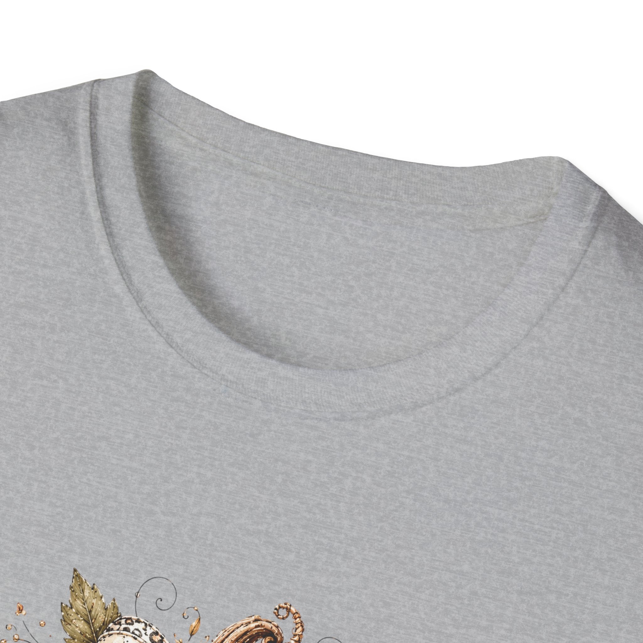 Autumn Floral Pumpkin Leopard Bow T-Shirt — Cute Fall Gift for Women Graphic Tee