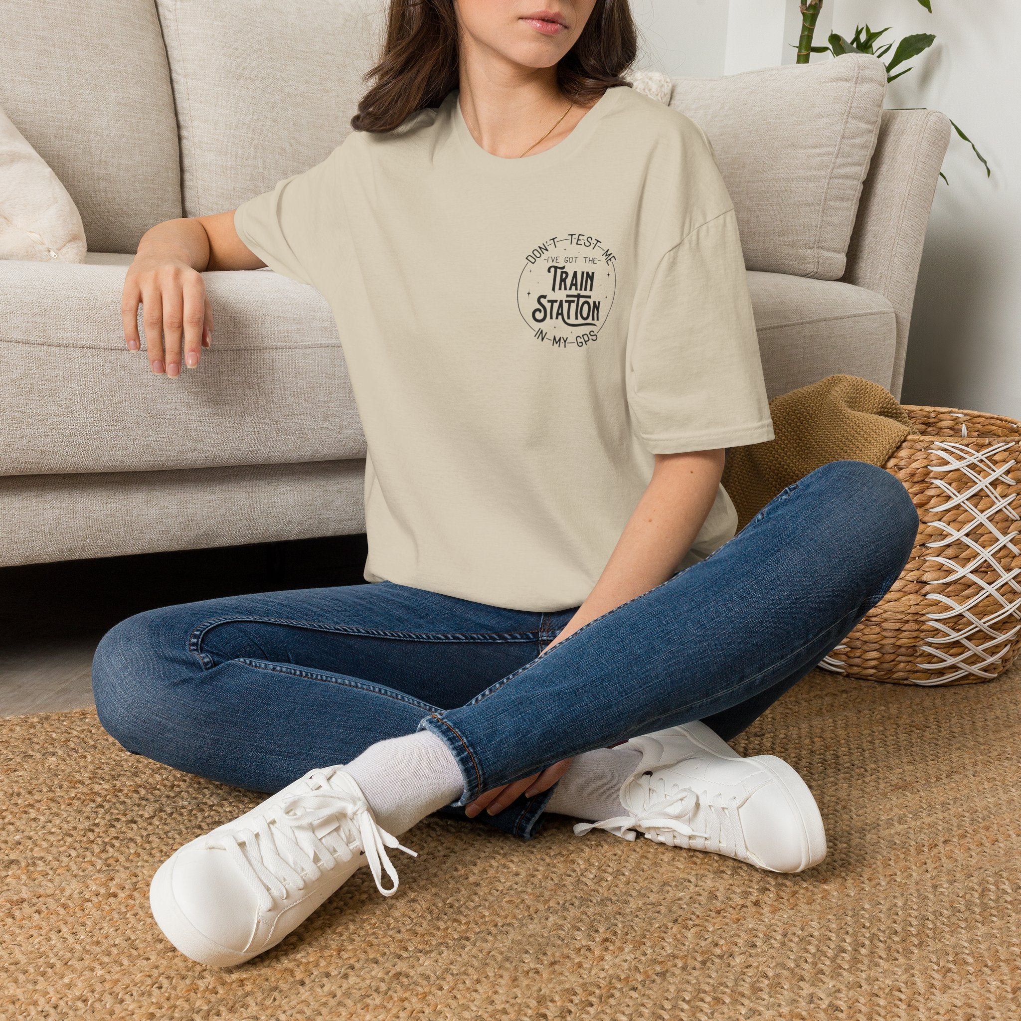 Train Station GPS T-Shirt — Funny Travel Quote Gift for Her Sarcastic Graphic Tee