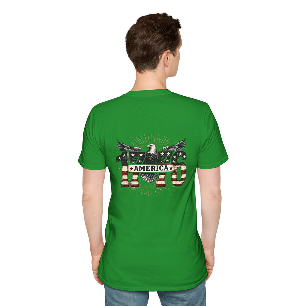 1776 American Flag Eagle T-Shirt — Vintage Patriotic Gift for Him Fourth of July Tee