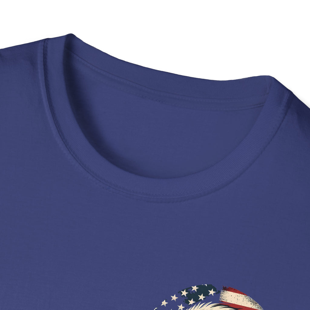 Patriotic Bald Eagle T-Shirt — American Flag Gift for Him Fourth of July Graphic Tee
