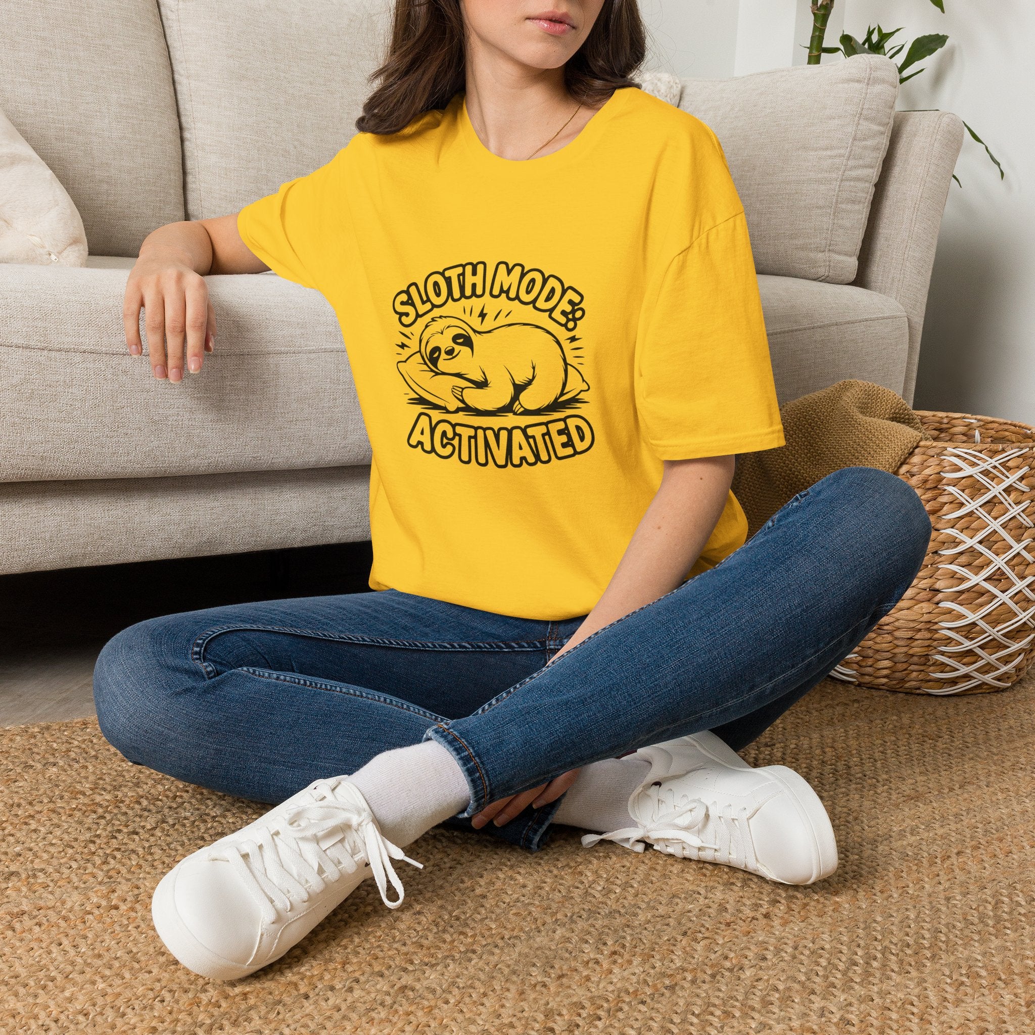 Sloth Mode Activated T-Shirt — Funny Lazy Gift for Her Cute Animal Graphic Tee