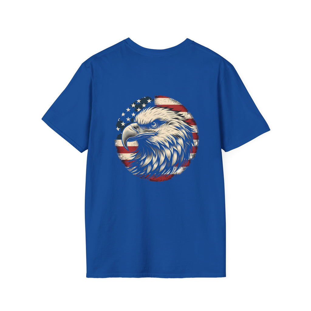Patriotic Bald Eagle T-Shirt — American Flag Gift for Him Fourth of July Graphic Tee