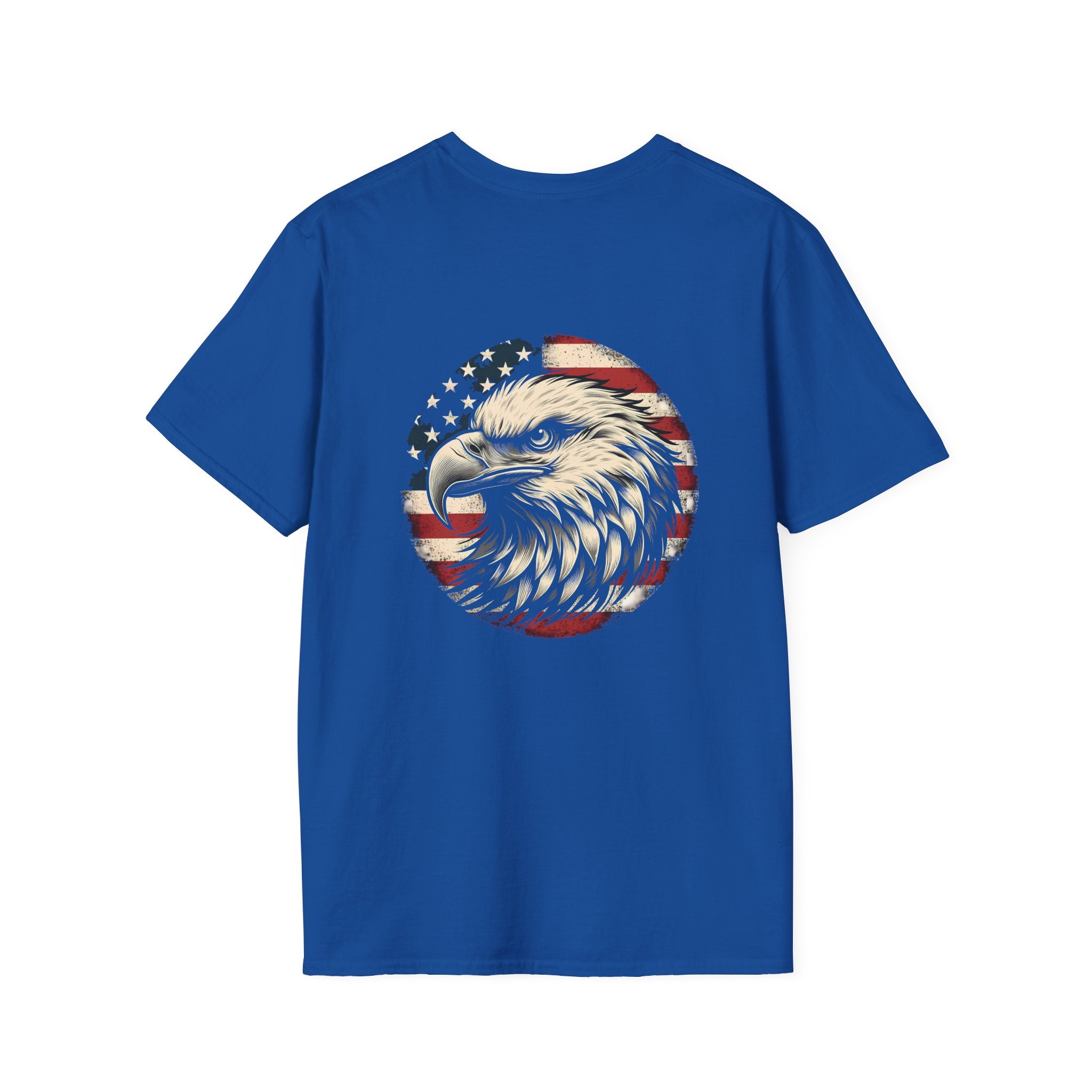 Patriotic Bald Eagle T-Shirt — American Flag Gift for Him Fourth of July Graphic Tee