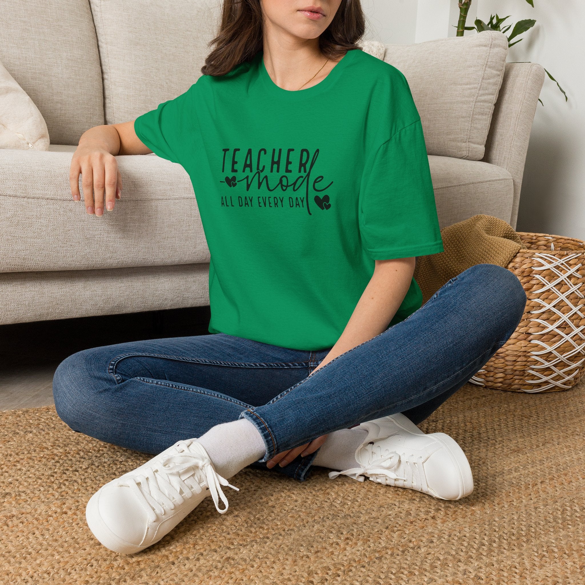 Teacher Mode All Day Every Day T-Shirt — Funny Teacher Gift Appreciation Graphic Tee