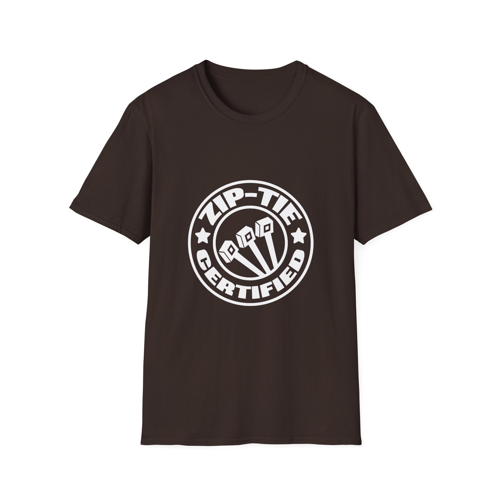 Zip-Tie Certified T-Shirt — Funny Handyman Gift for Him Bold Graphic Tee