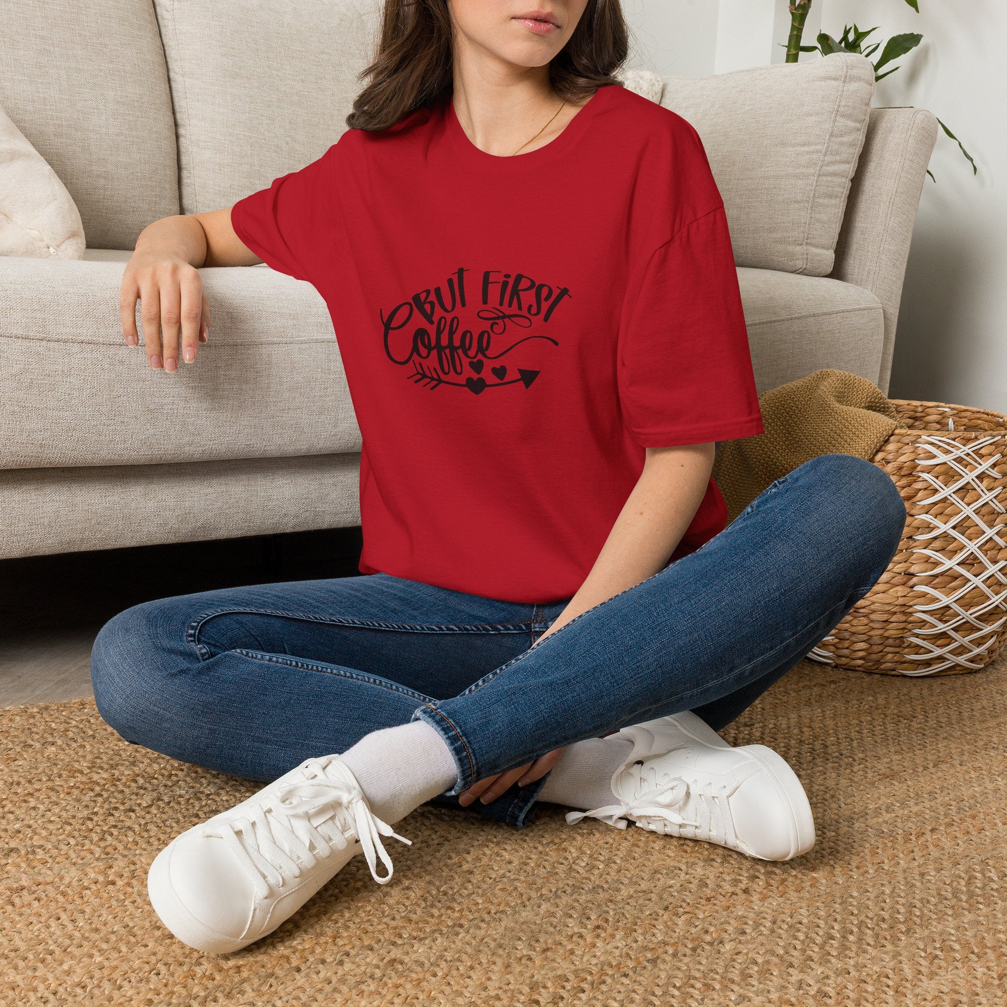 But First Coffee T-Shirt — Funny Gift for Coffee Lovers Women's Graphic Tee