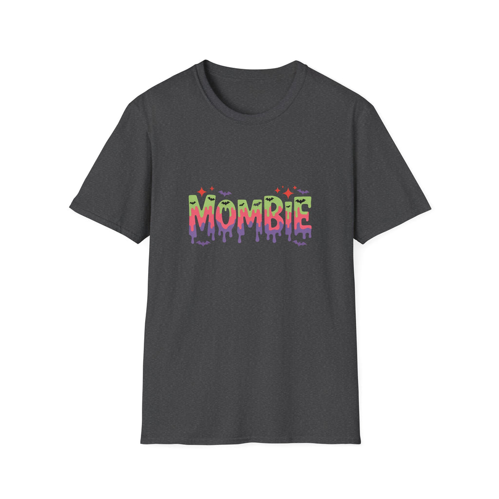 Mombie Halloween T-Shirt — Funny Zombie Mom Gift for Her Neon Graphic Tee