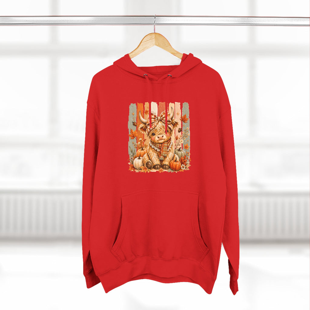 Autumn Pumpkin Cow Hoodie — Cute Fall Gift for Women Cozy Graphic Pullover