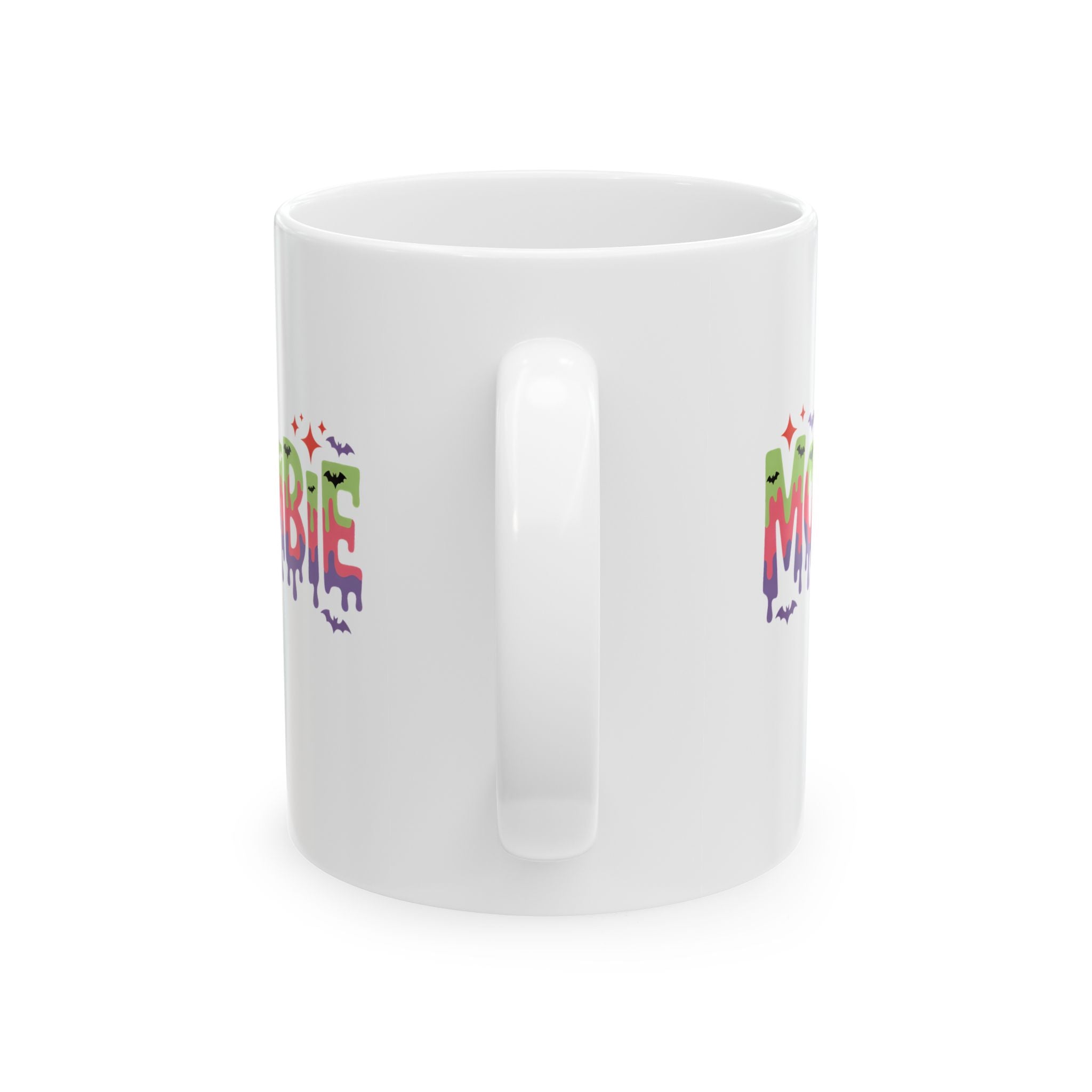 Zombie Mom Ceramic Mug — Funny Halloween Gift for Moms Colorful Drip Coffee Cup 11oz 15oz