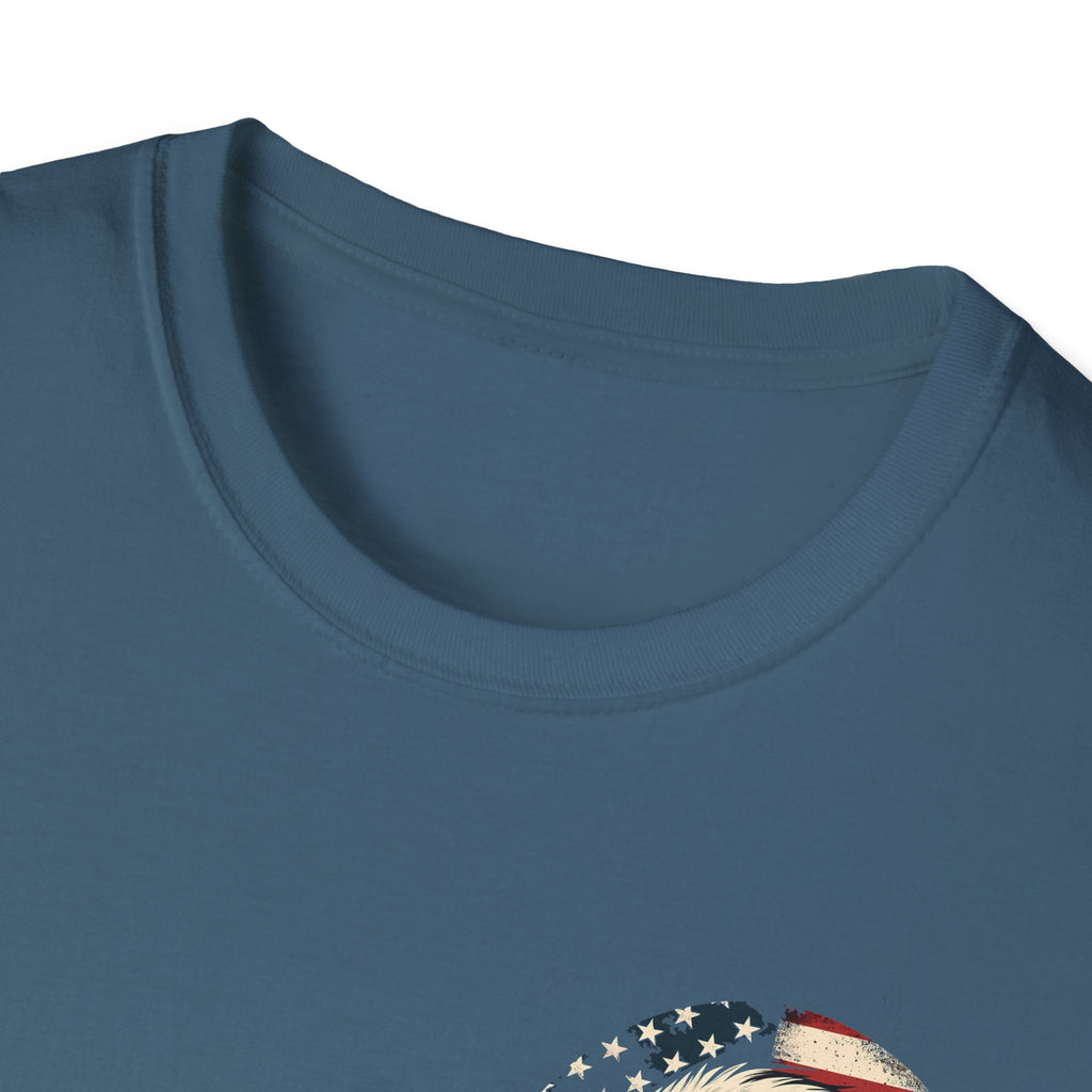 Patriotic Bald Eagle T-Shirt — American Flag Gift for Him Fourth of July Graphic Tee