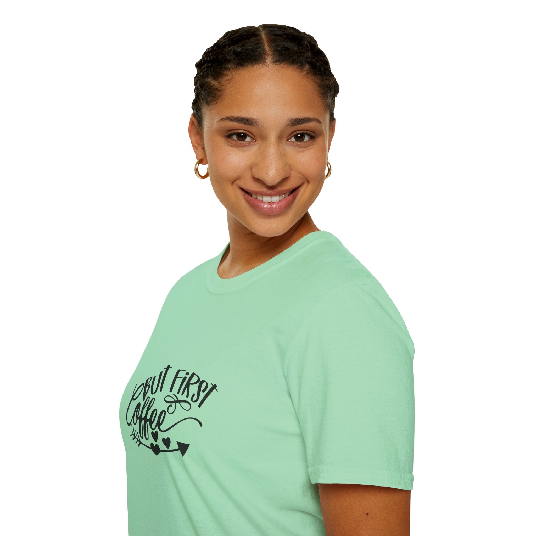 But First Coffee T-Shirt — Funny Gift for Coffee Lovers Women's Graphic Tee