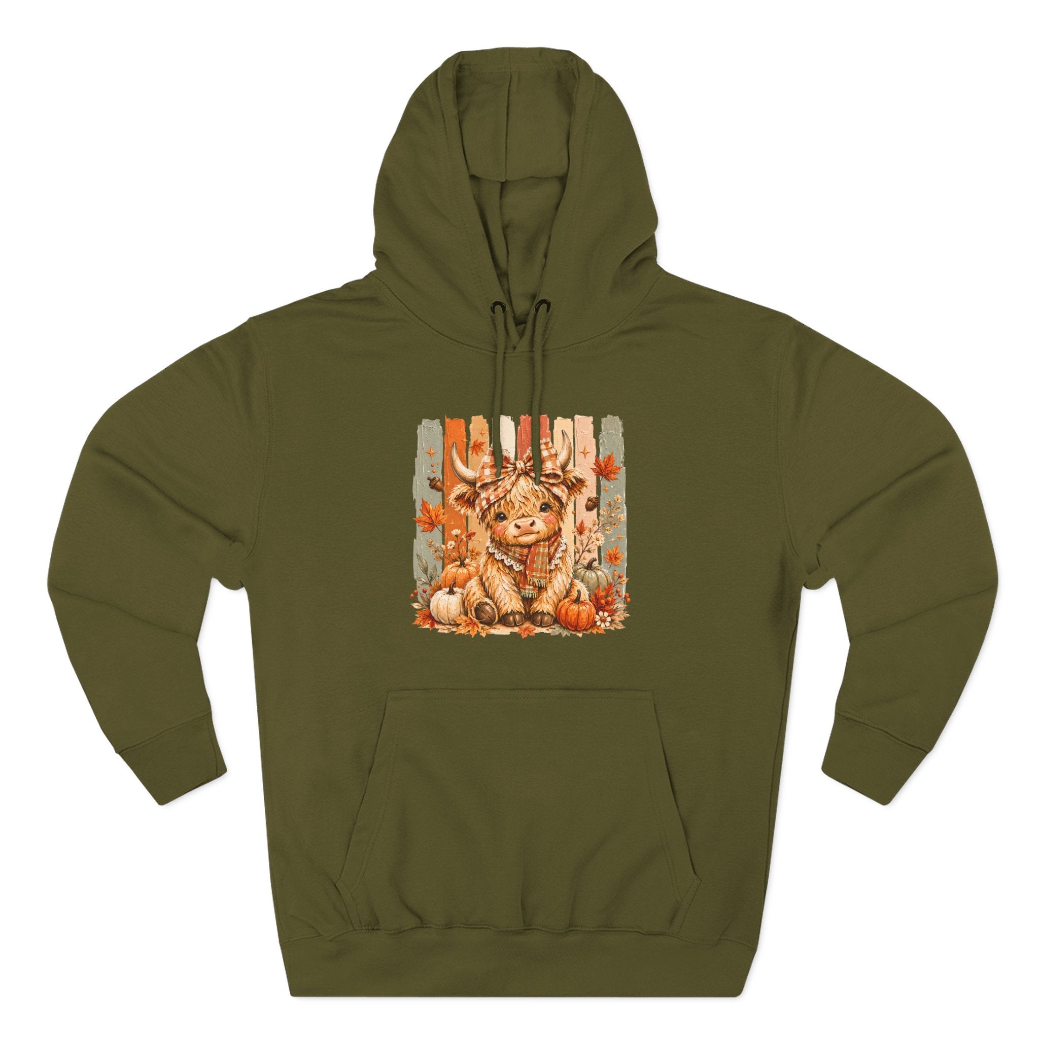 Autumn Pumpkin Cow Hoodie — Cute Fall Gift for Women Cozy Graphic Pullover