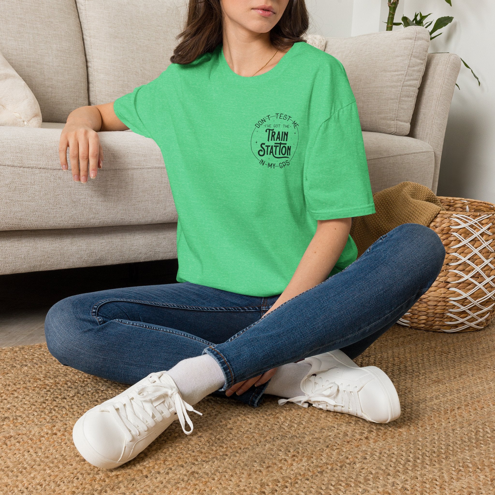 Train Station GPS T-Shirt — Funny Travel Quote Gift for Her Sarcastic Graphic Tee