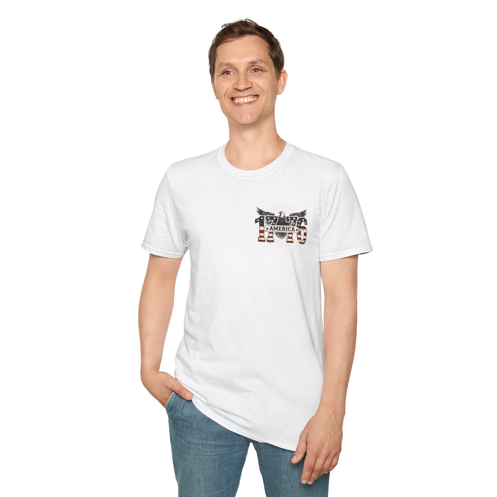 1776 American Flag Eagle T-Shirt — Vintage Patriotic Gift for Him Fourth of July Tee