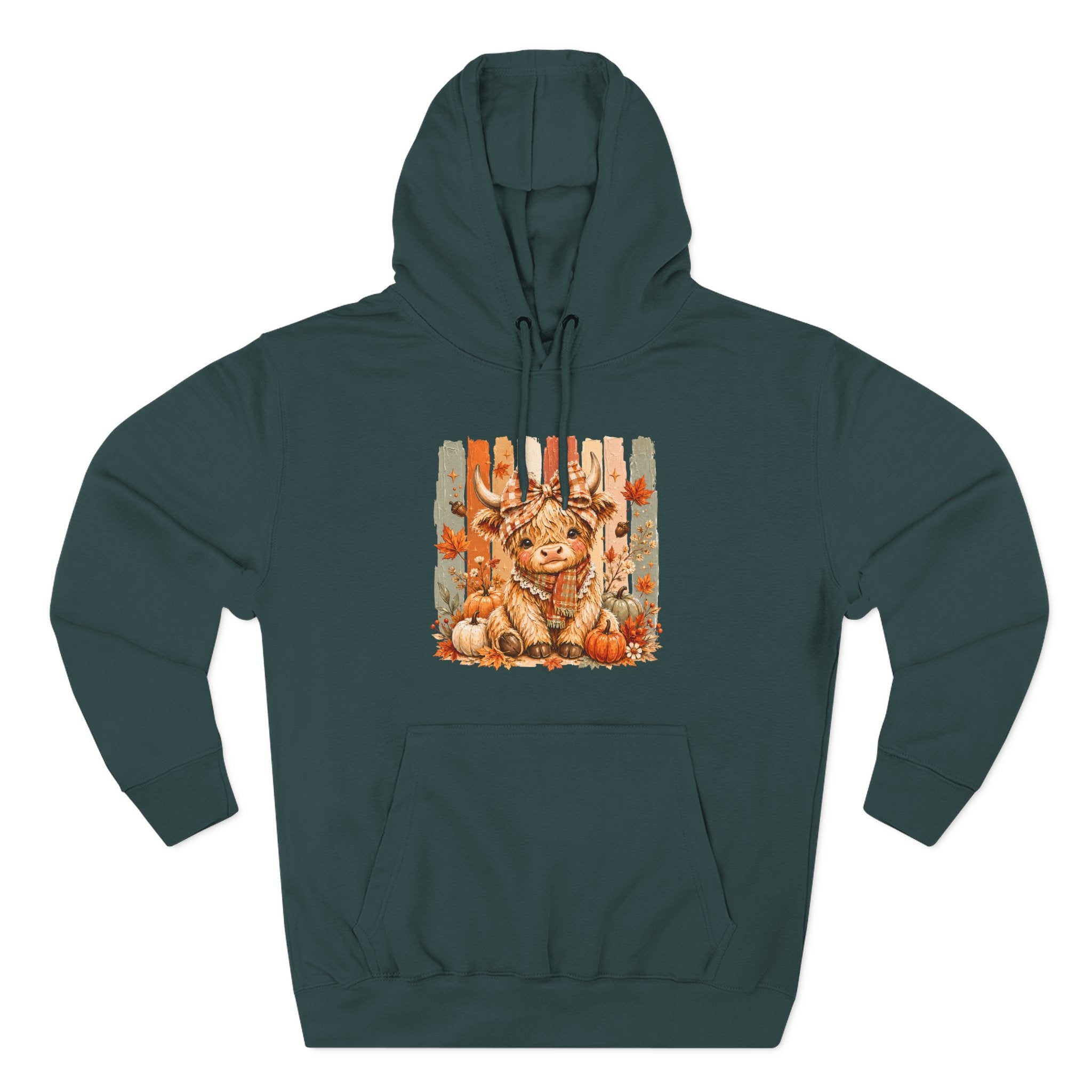 Autumn Pumpkin Cow Hoodie — Cute Fall Gift for Women Cozy Graphic Pullover