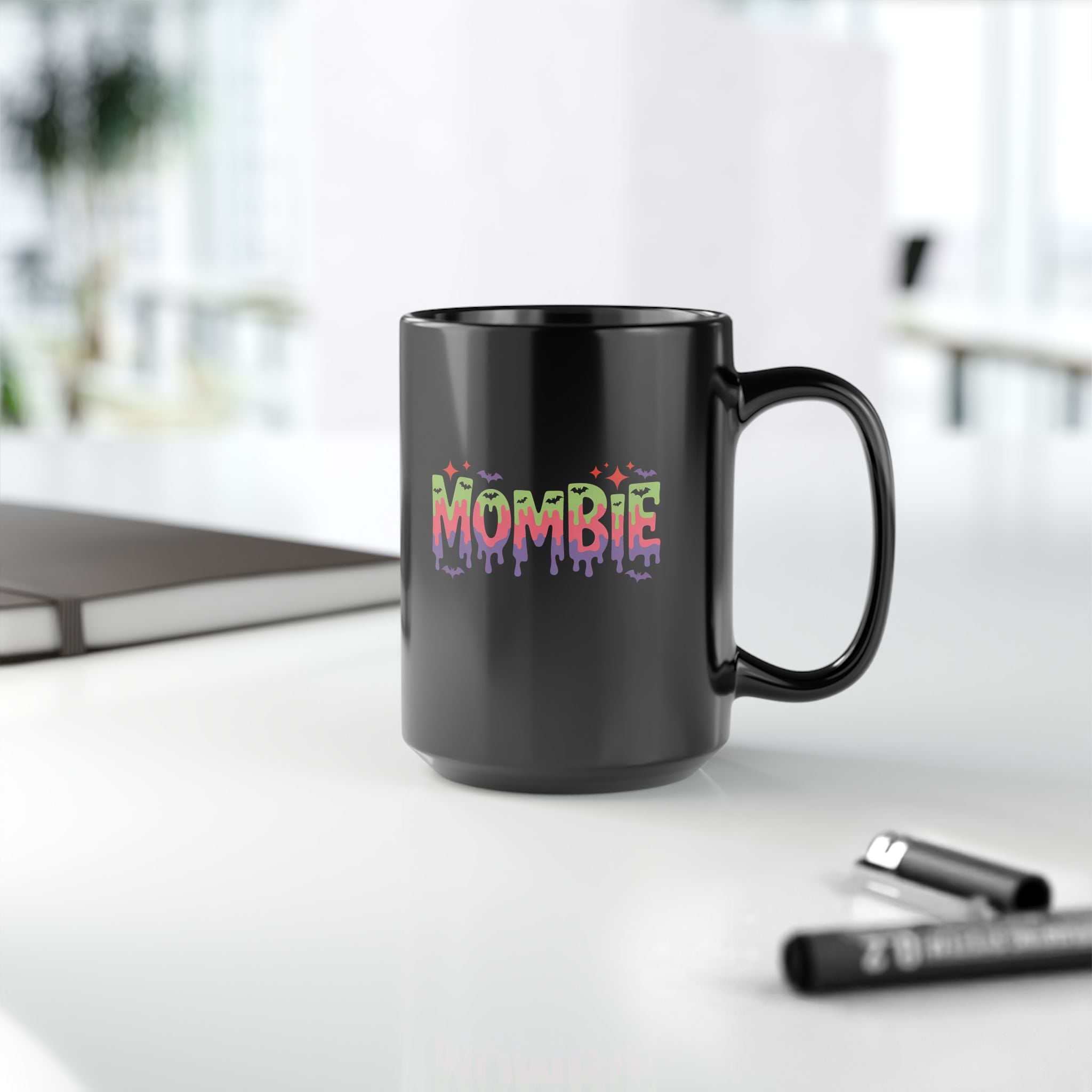 Zombie Mom Drip Halloween Mug — Funny Gift for Moms Colorful Coffee Cup 11oz 15oz