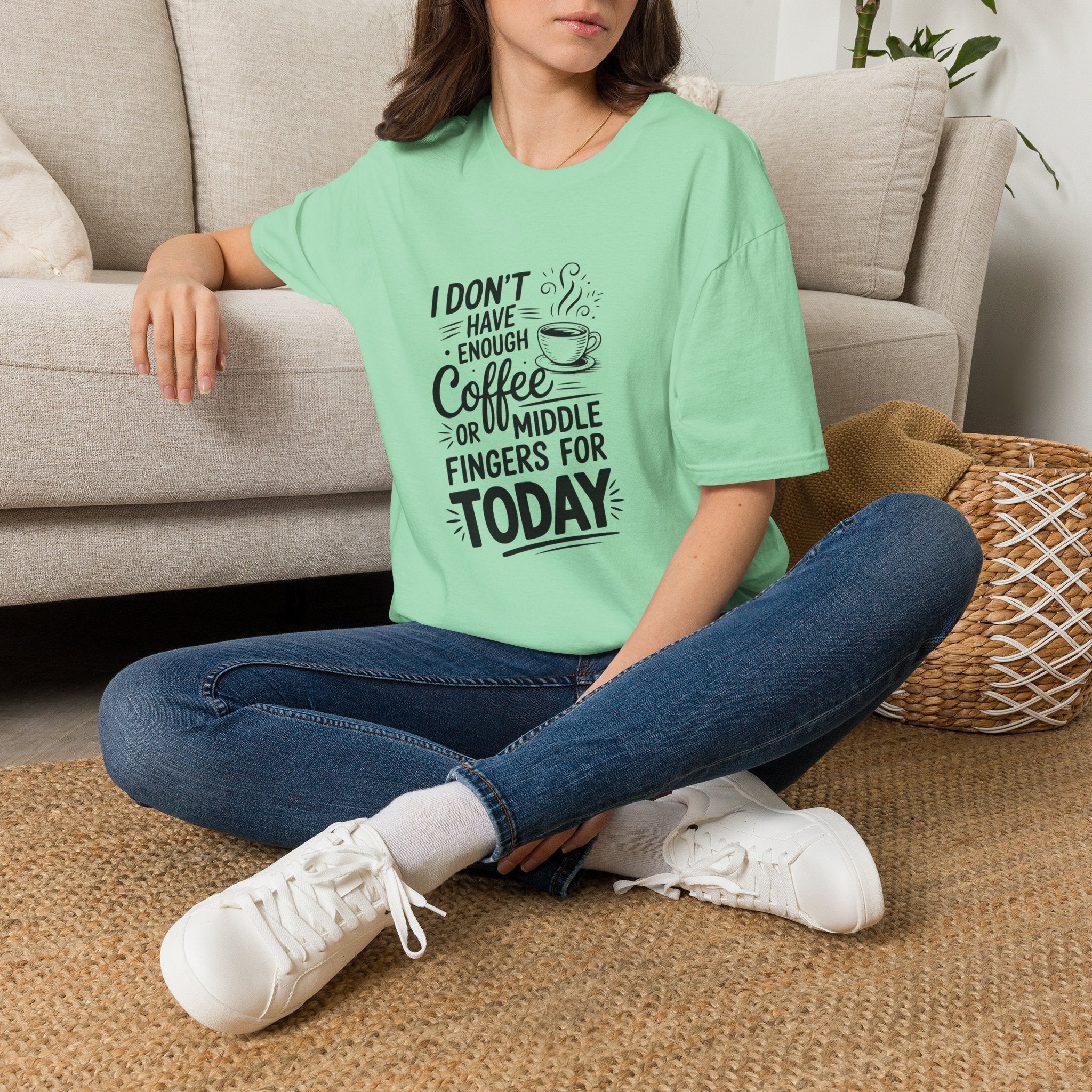 I Don't Have Enough Coffee or Middle Fingers for Today T-Shirt — Funny Sarcastic Gift