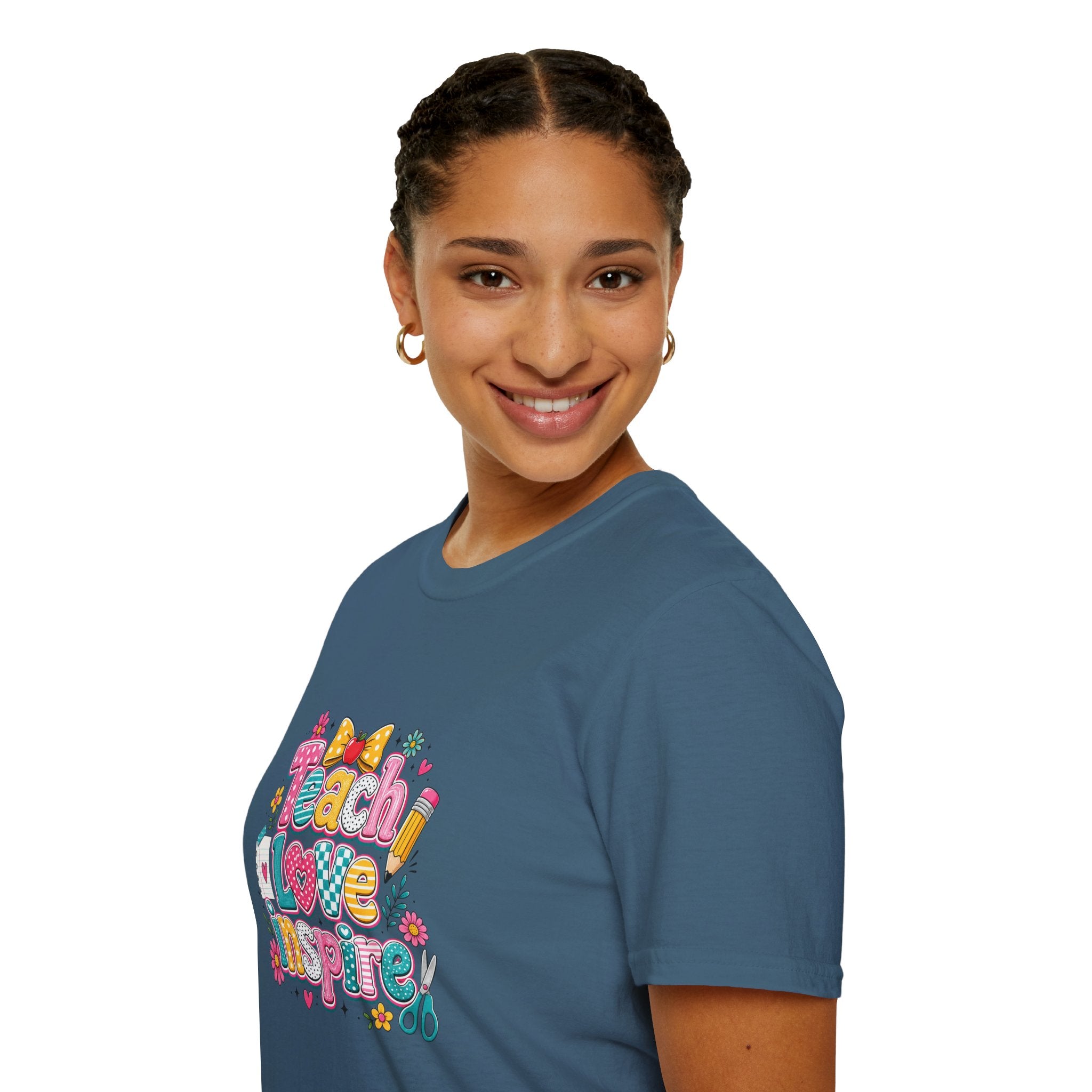 Teach Love Inspire T-Shirt — Cute Colorful Teacher Gift School Appreciation Tee