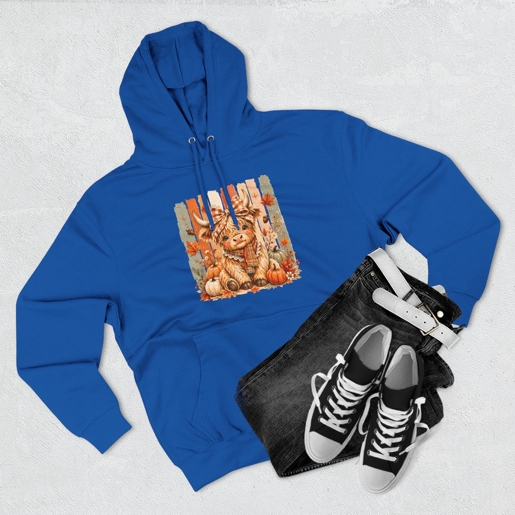 Autumn Pumpkin Cow Hoodie — Cute Fall Gift for Women Cozy Graphic Pullover