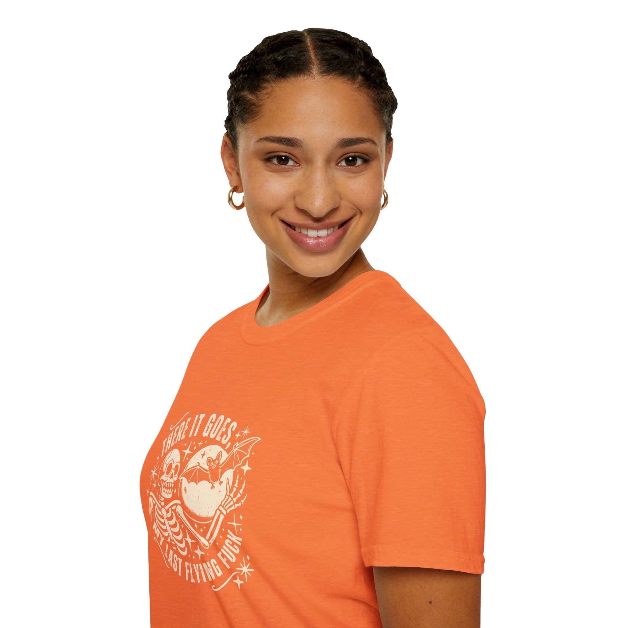 There It Goes Skull Moon & Bat T-Shirt — Cute Halloween Gift for Women Graphic Tee