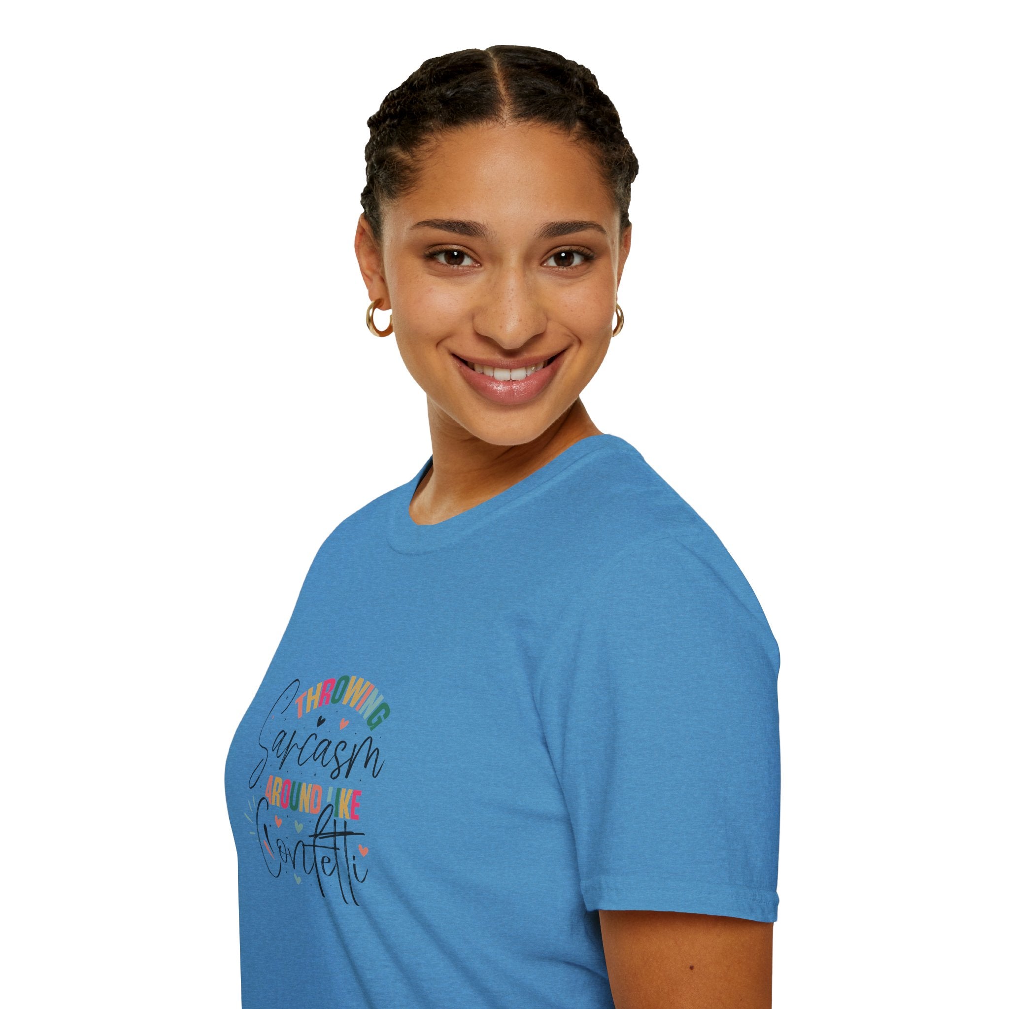 Throwing Sarcasm Around Like Confetti T-Shirt — Funny Gift for Her Sarcastic Tee