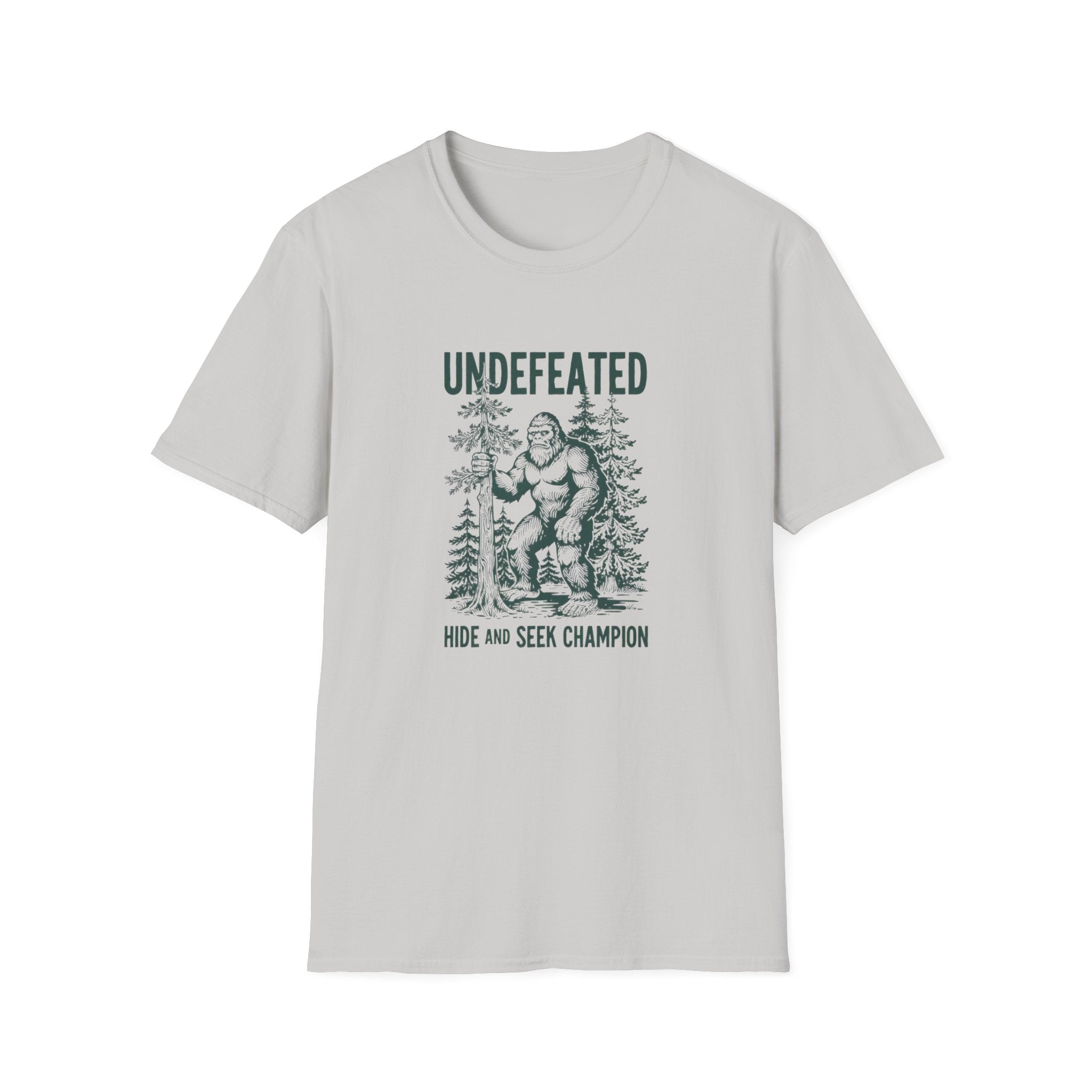 Undefeated Bigfoot T-Shirt — 'Hide and Seek Champion' Graphic Tee
