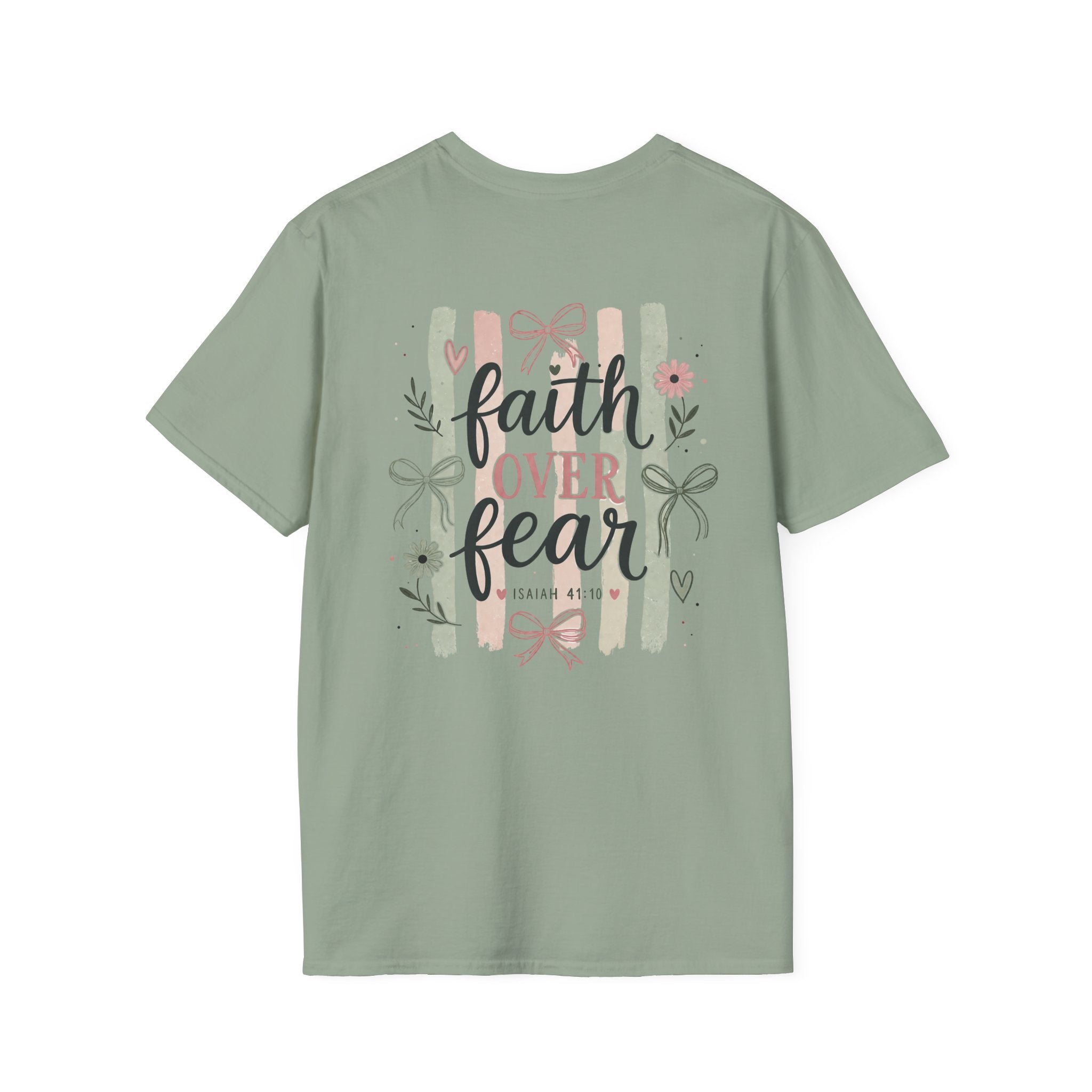 Faith Over Fear T-Shirt — Inspirational Christian Gift for Women Everyday Graphic Tee