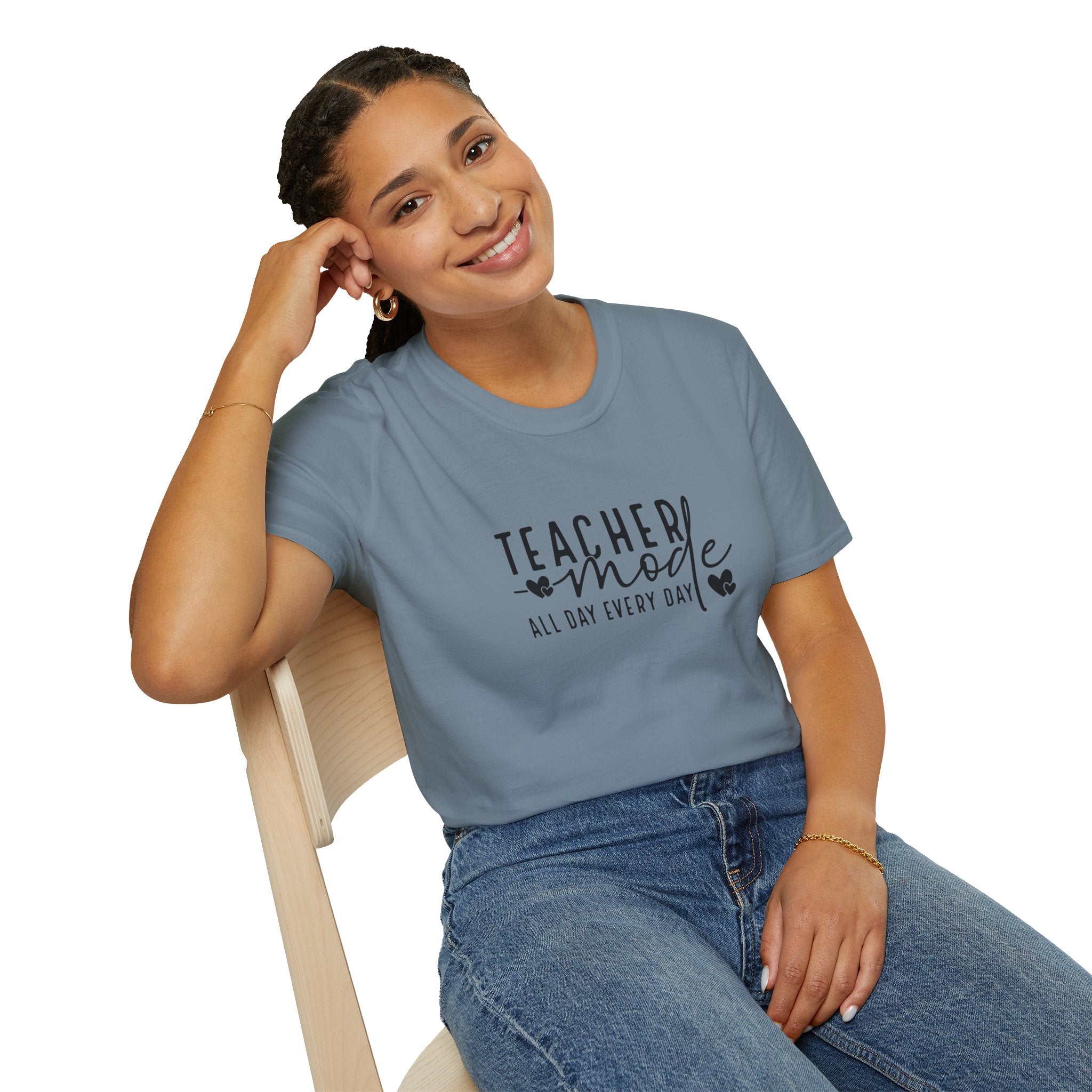 Teacher Mode All Day Every Day T-Shirt — Funny Teacher Gift Appreciation Graphic Tee