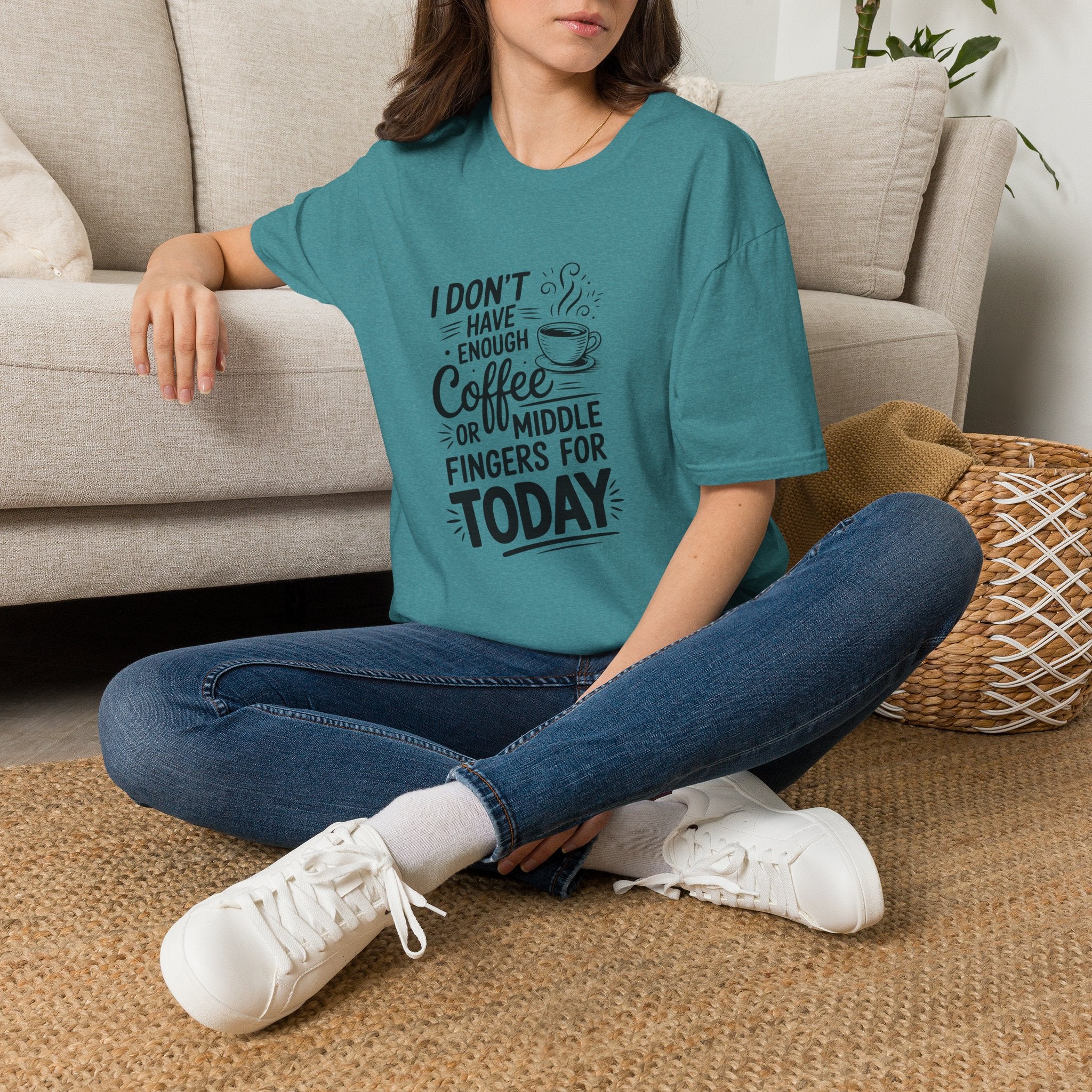 I Don't Have Enough Coffee or Middle Fingers for Today T-Shirt — Funny Sarcastic Gift