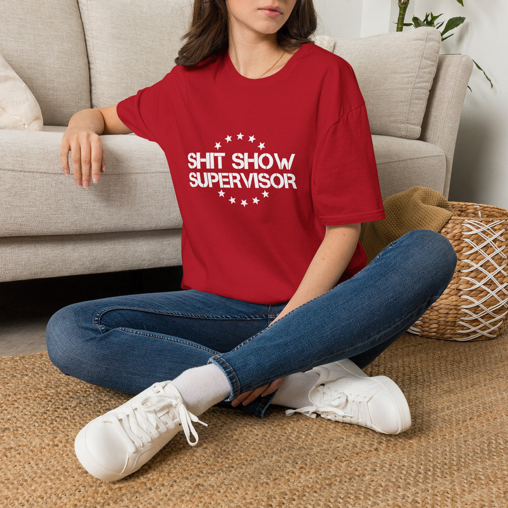Shit Show Supervisor T-Shirt — Funny Sarcastic Gift for Her Work Humor Graphic Tee