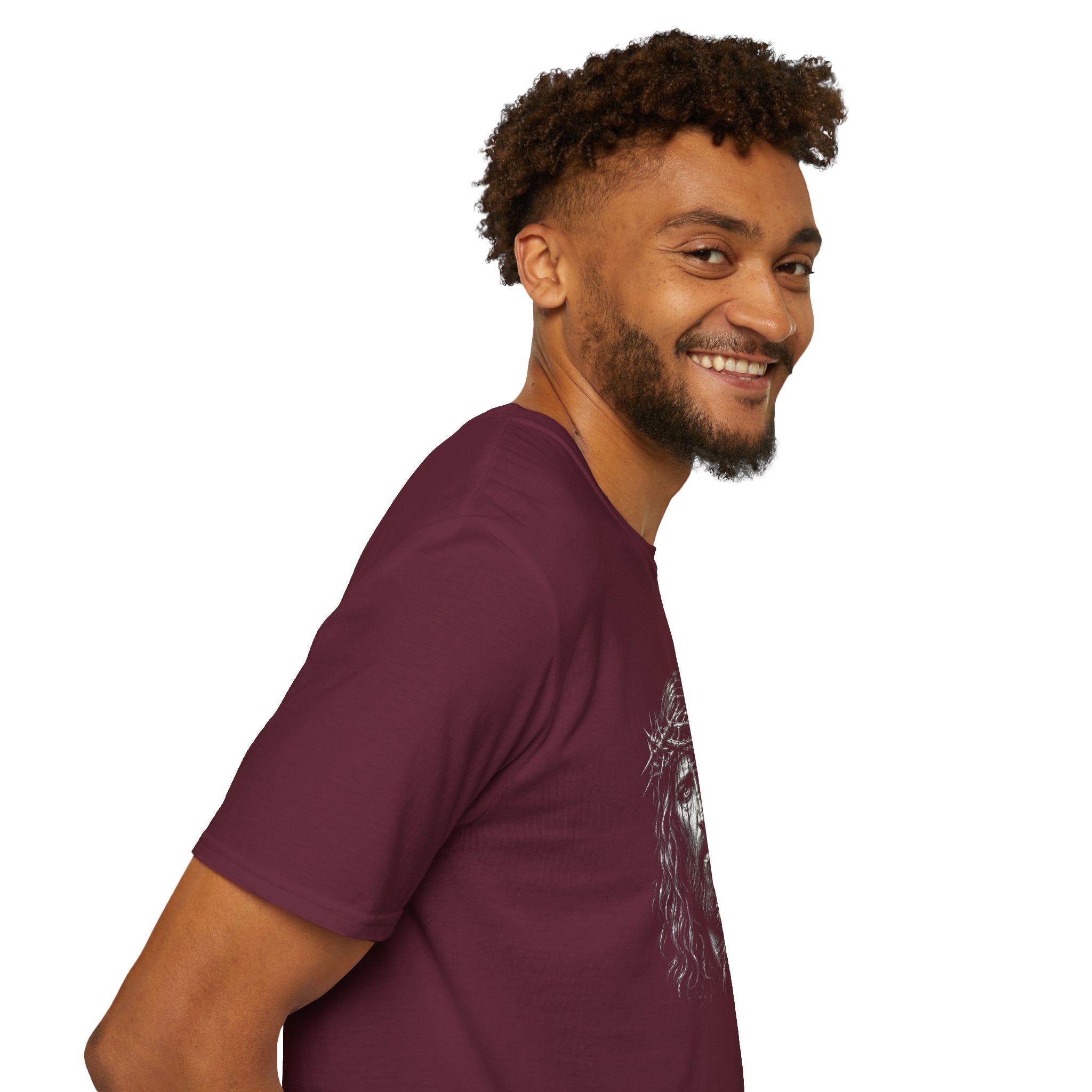 Lion of Judah T-Shirt — Crown of Thorns Half-Face Lion Christian Graphic Tee