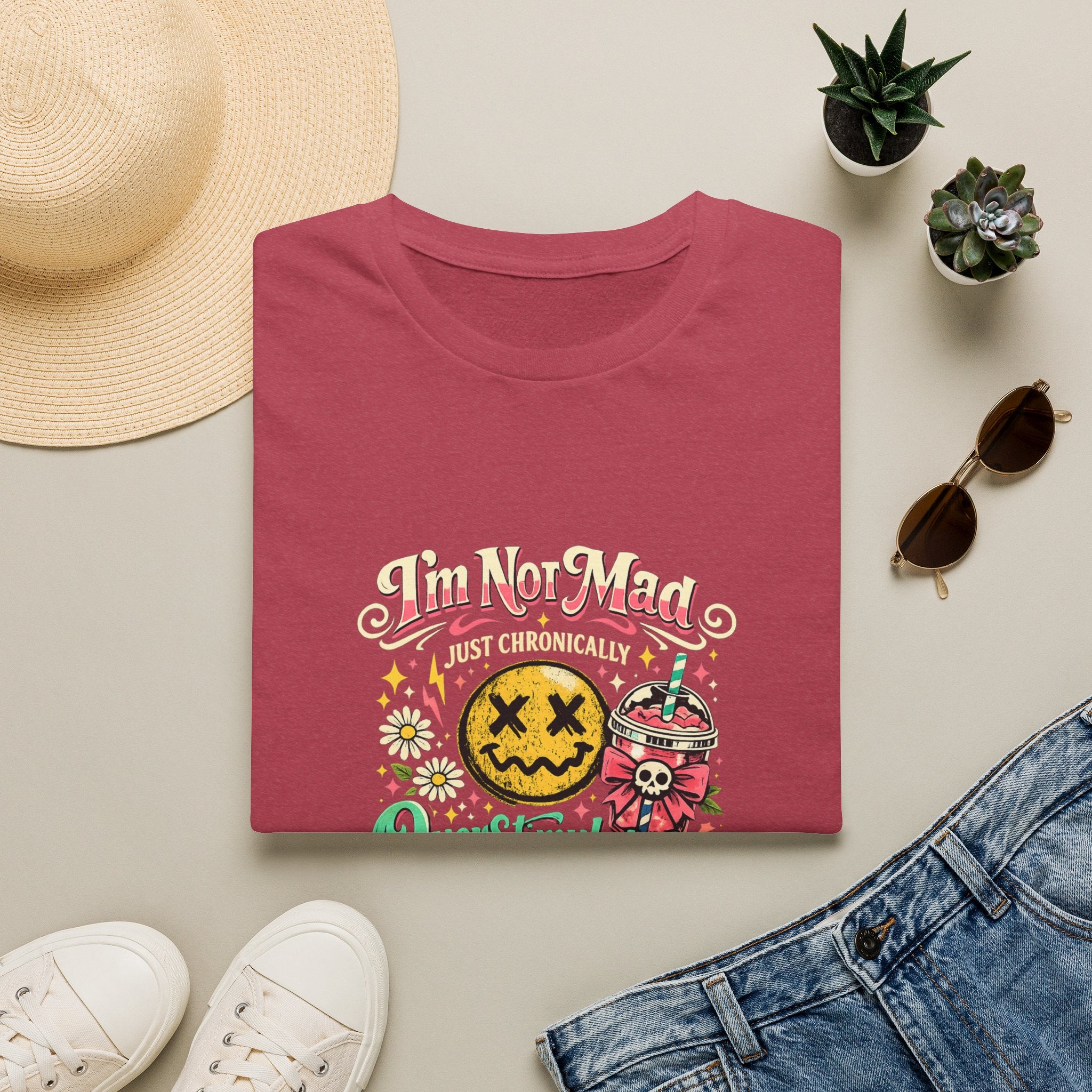 I'm Not Mad Kawaii Bubble Tea T-Shirt — Cute Funny Gift for Her Graphic Tee