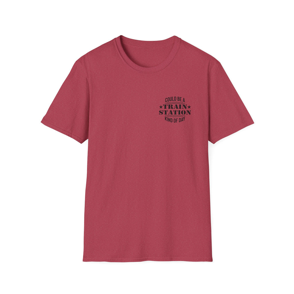 Could Be a Train Station Kind of Day T-Shirt — Funny Sarcastic Gift for Her Pocket Tee