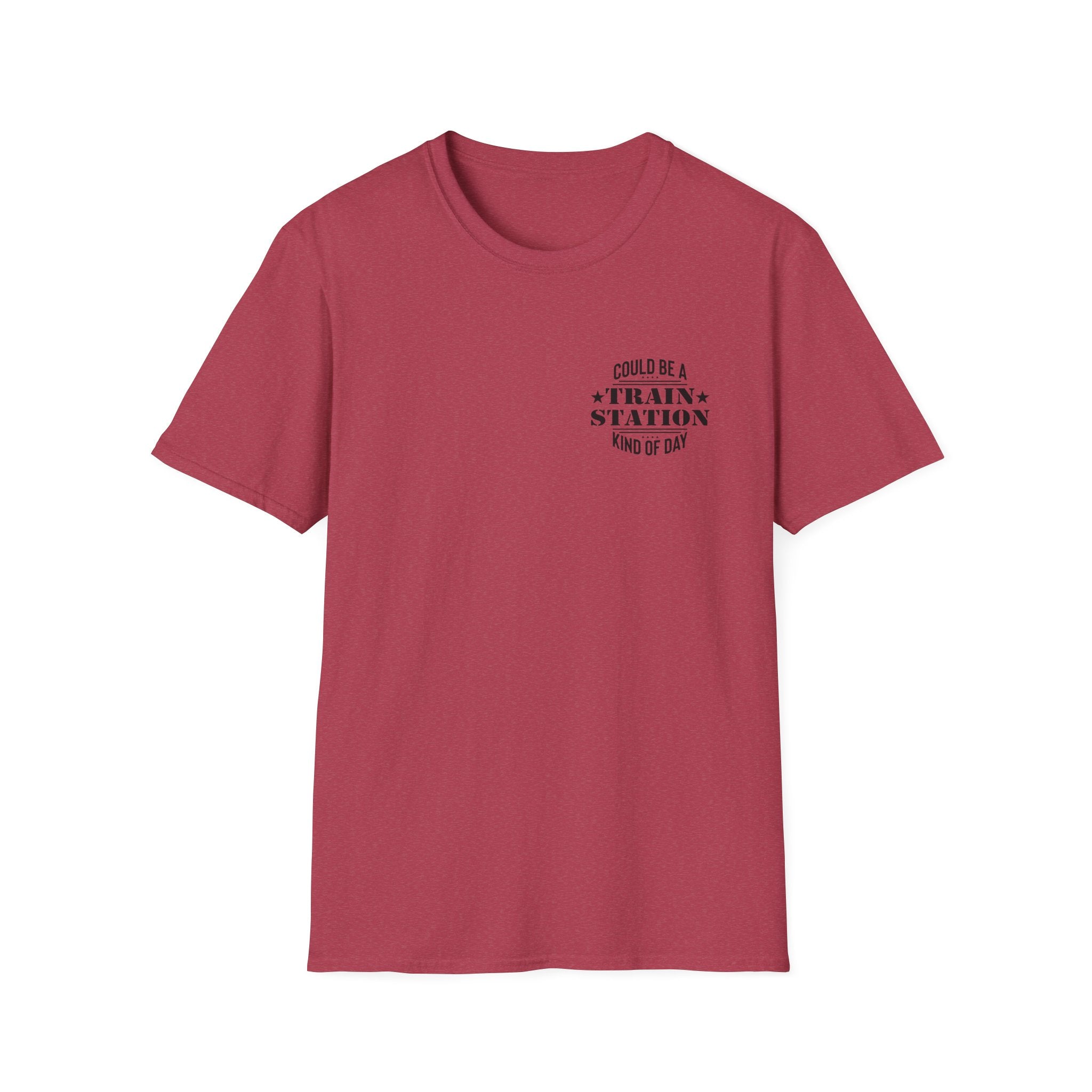 Could Be a Train Station Kind of Day T-Shirt — Funny Sarcastic Gift for Her Pocket Tee