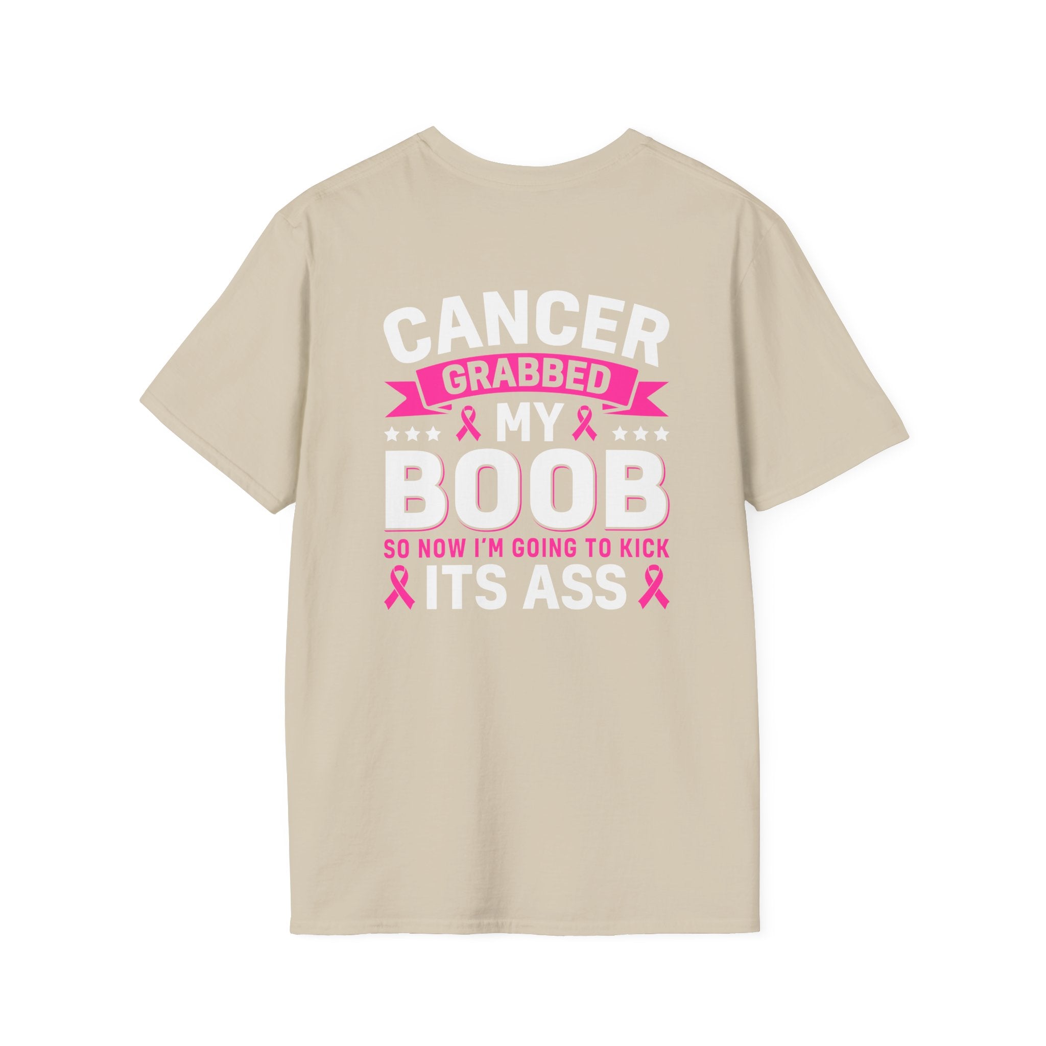 Cancer Grabbed My Boob Now I'm Going to Kick Its Ass T-Shirt — Funny Breast Cancer Awareness Gift