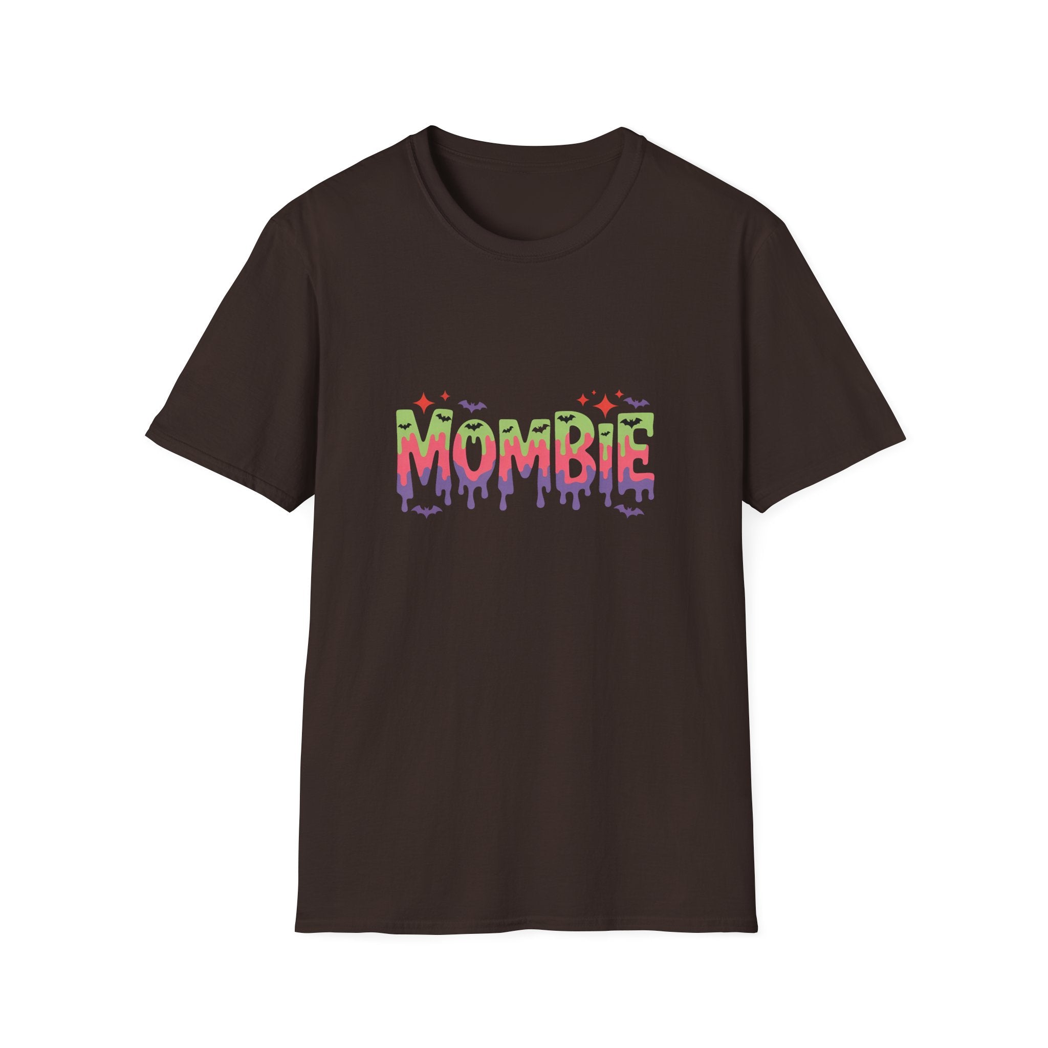Mombie Halloween T-Shirt — Funny Zombie Mom Gift for Her Neon Graphic Tee