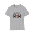 Football Mom Script T-Shirt — Cute Bow Gift for Proud Moms Game Day Graphic Tee