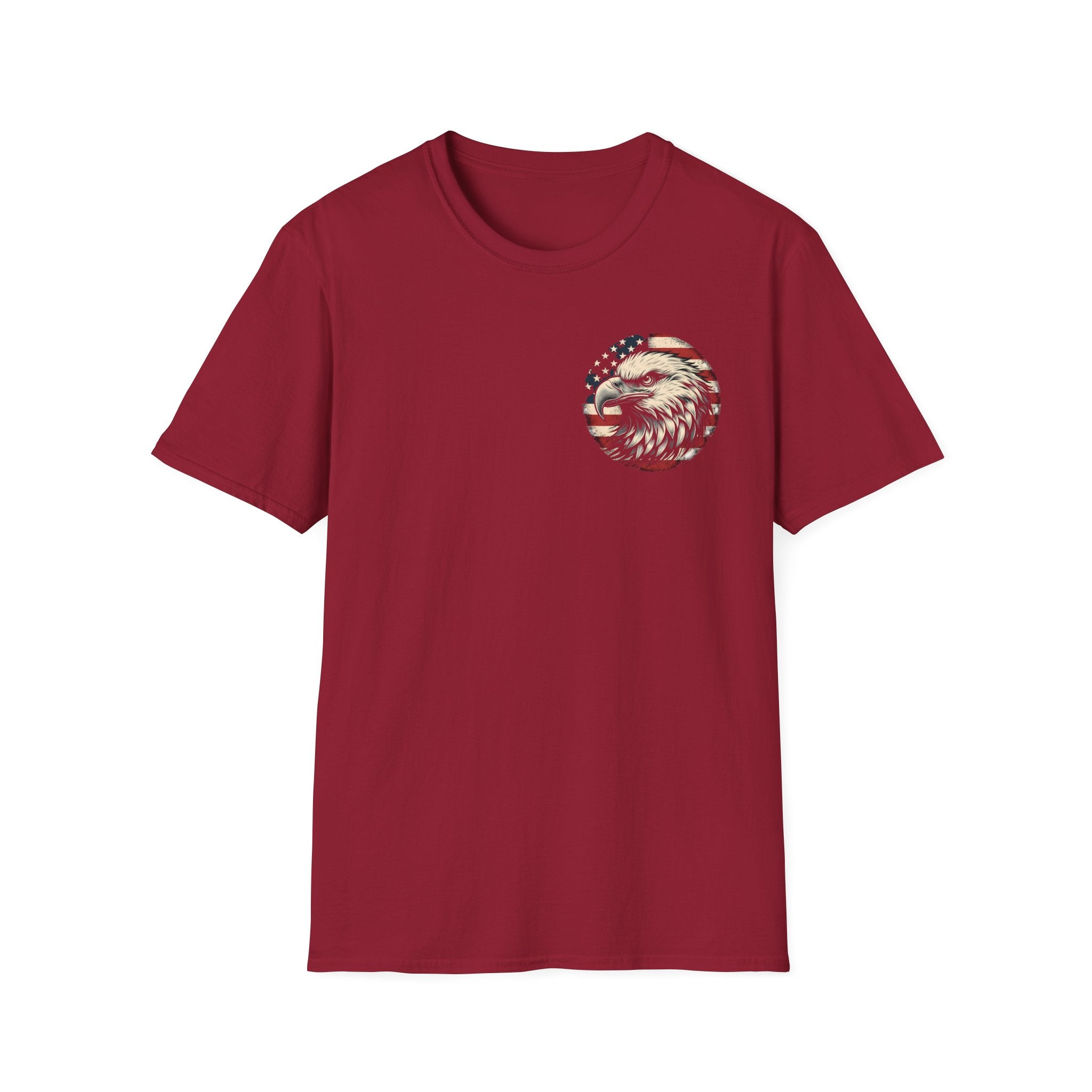Patriotic Bald Eagle T-Shirt — American Flag Gift for Him Fourth of July Graphic Tee