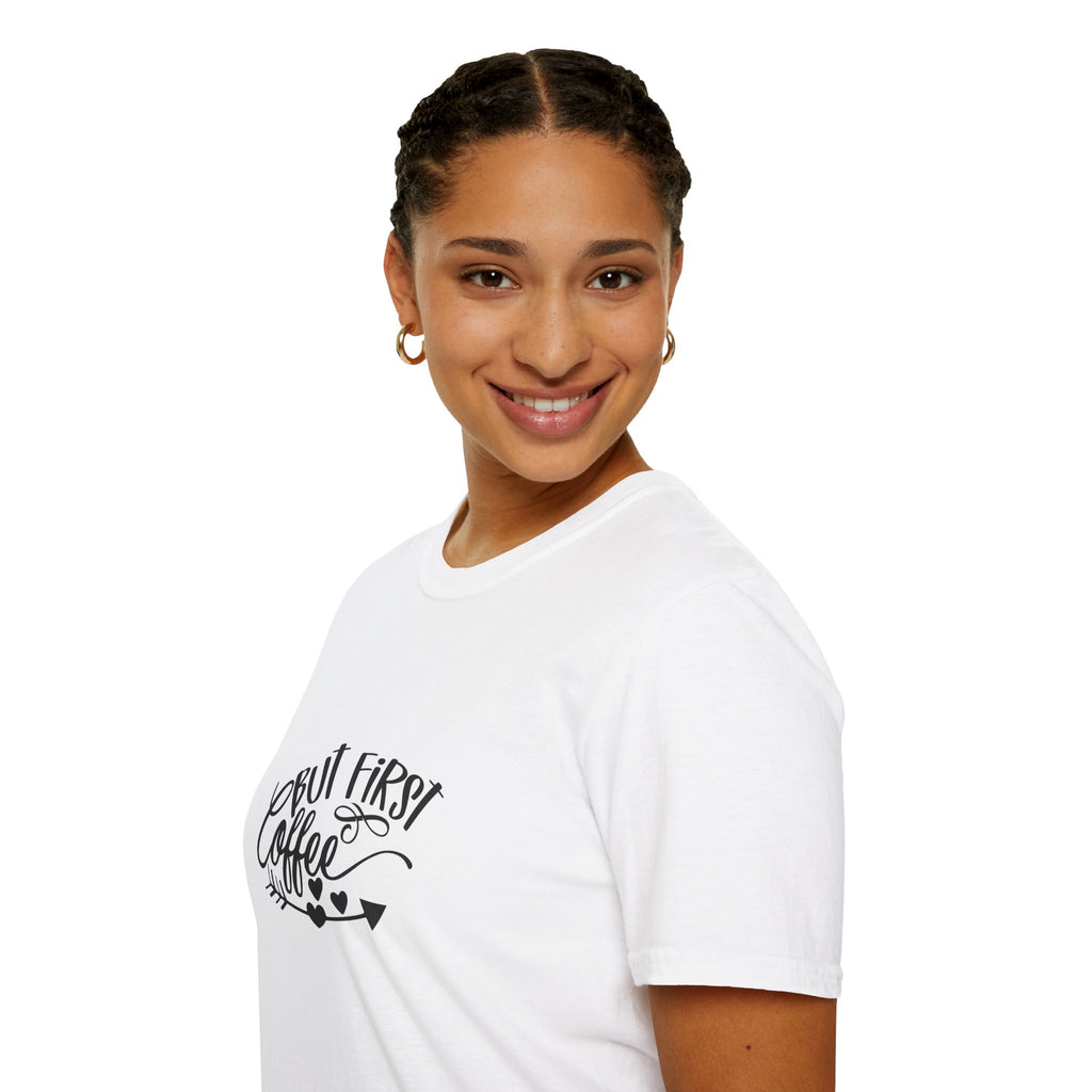 But First Coffee T-Shirt — Funny Gift for Coffee Lovers Women's Graphic Tee