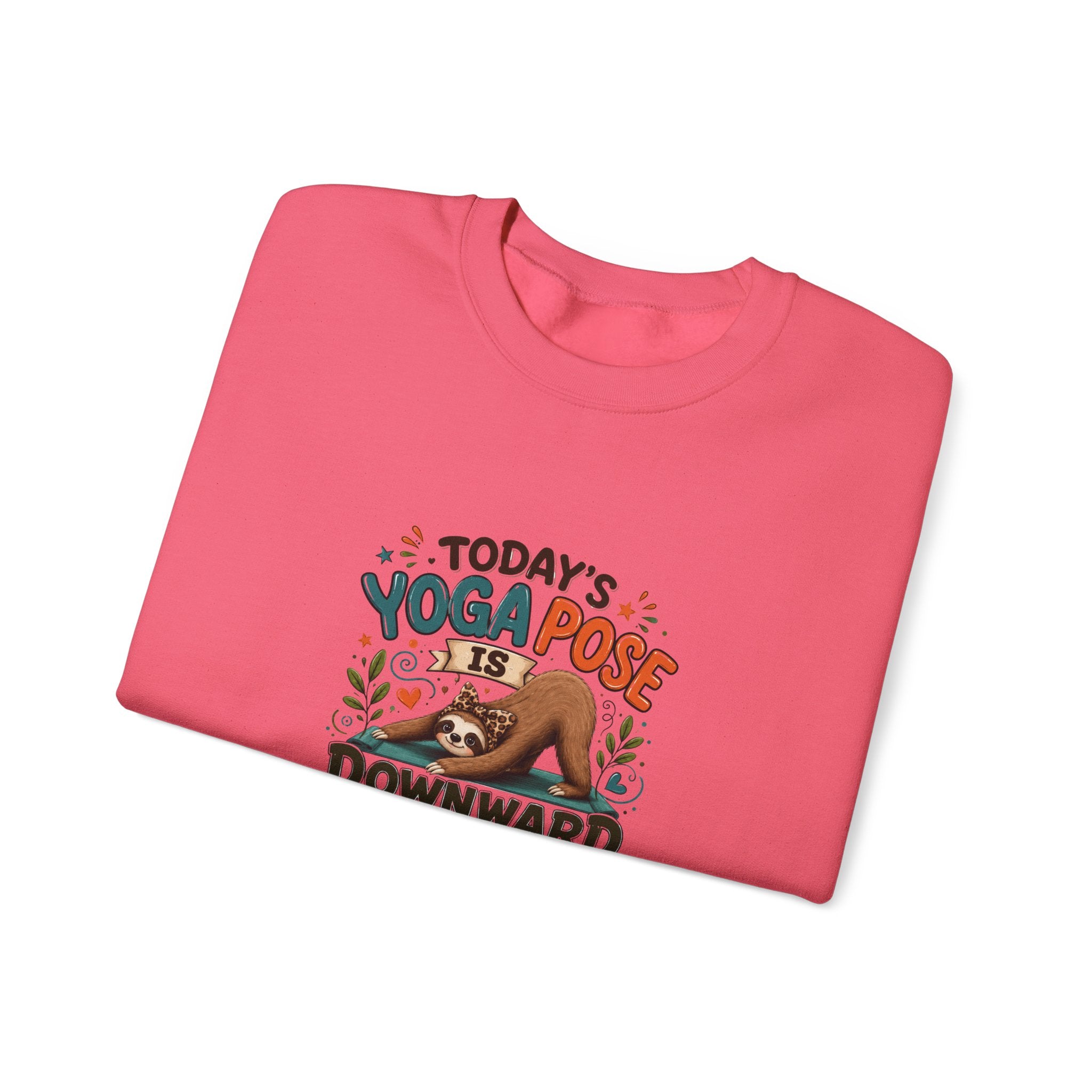 Downward Spiral Sloth Sweatshirt — Funny Lazy Gift for Her Yoga Pose Crewneck