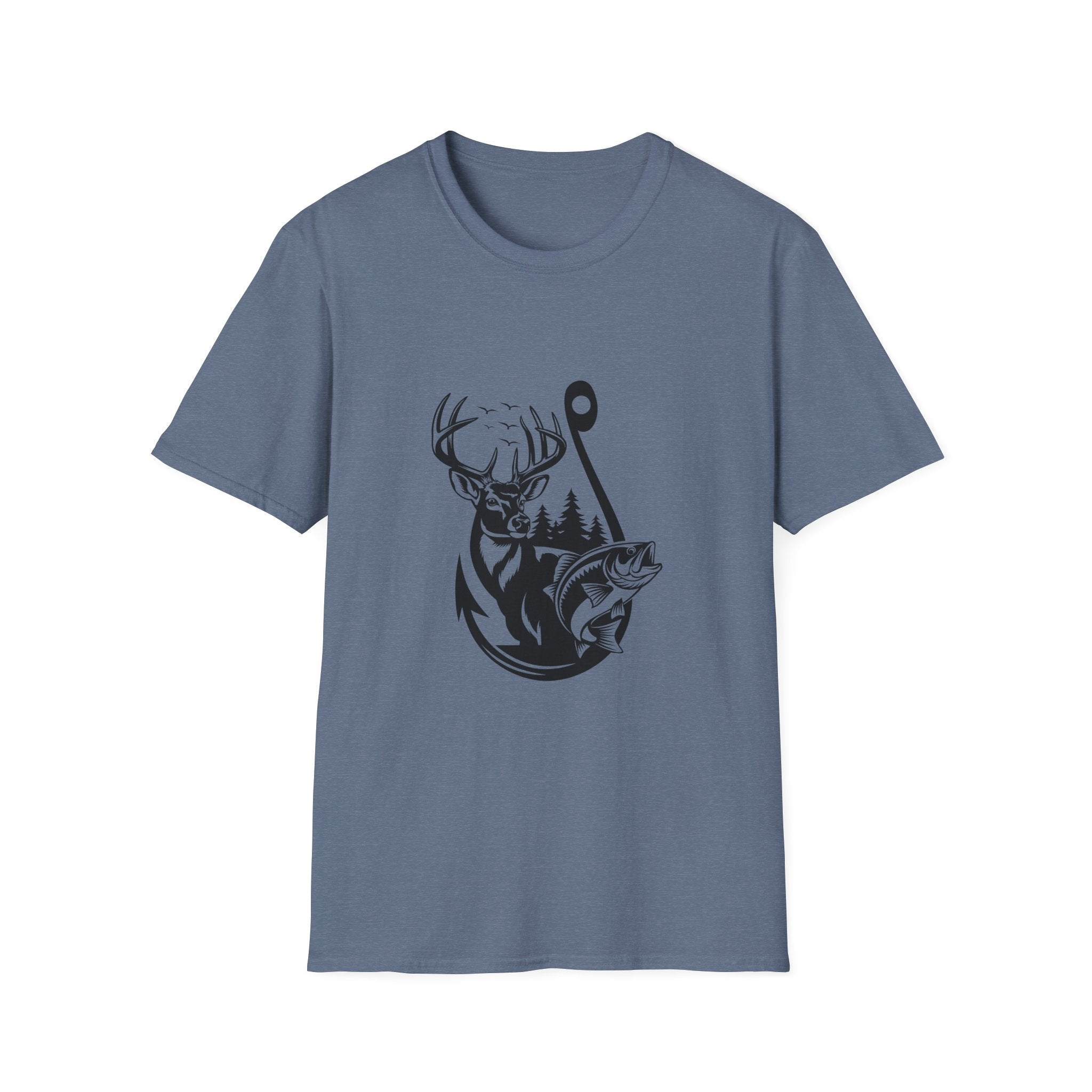 Hunt Fish & Forest Adventure T-Shirt — Outdoor Gift for Hunters & Fishermen
