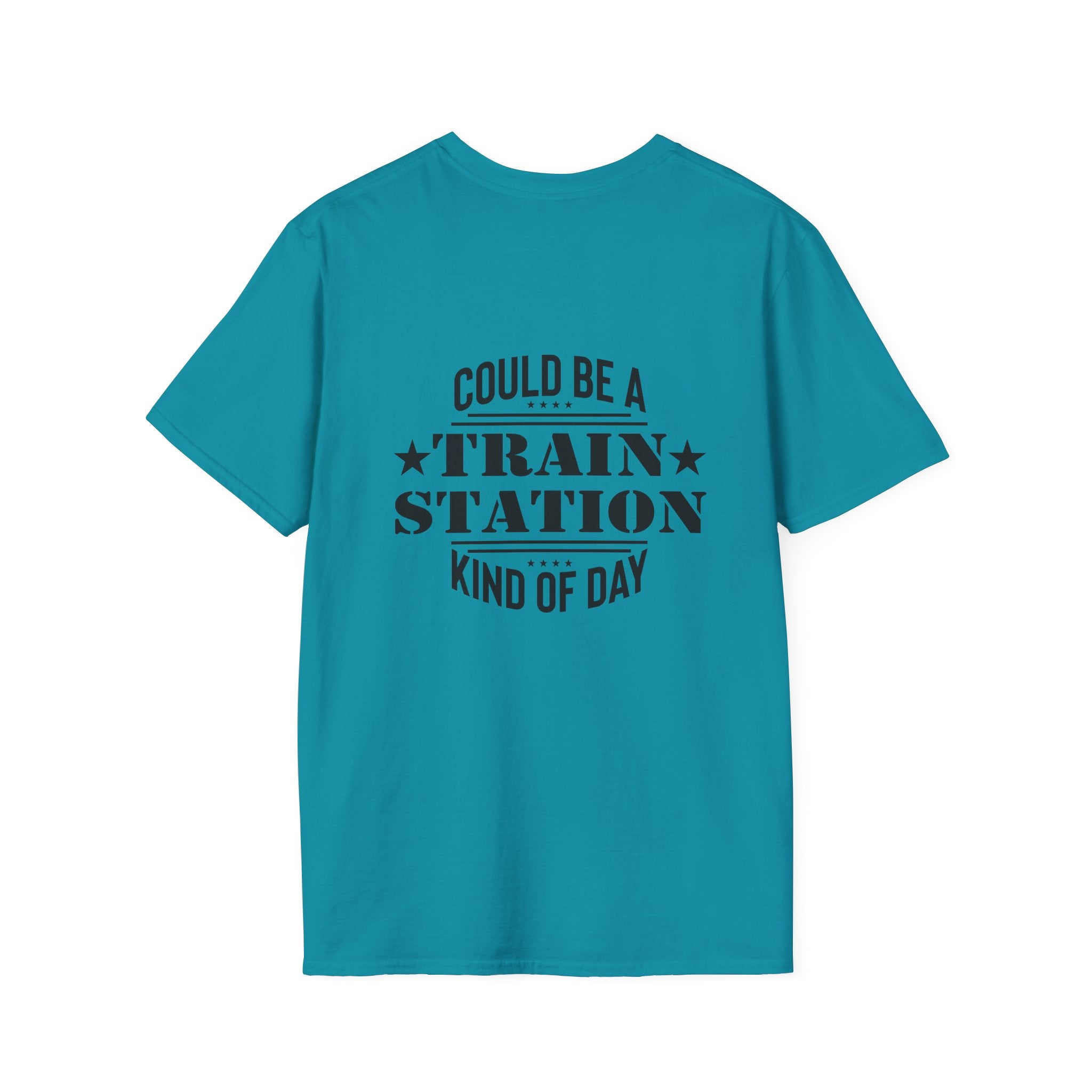 Could Be a Train Station Kind of Day T-Shirt — Funny Sarcastic Gift for Her Pocket Tee