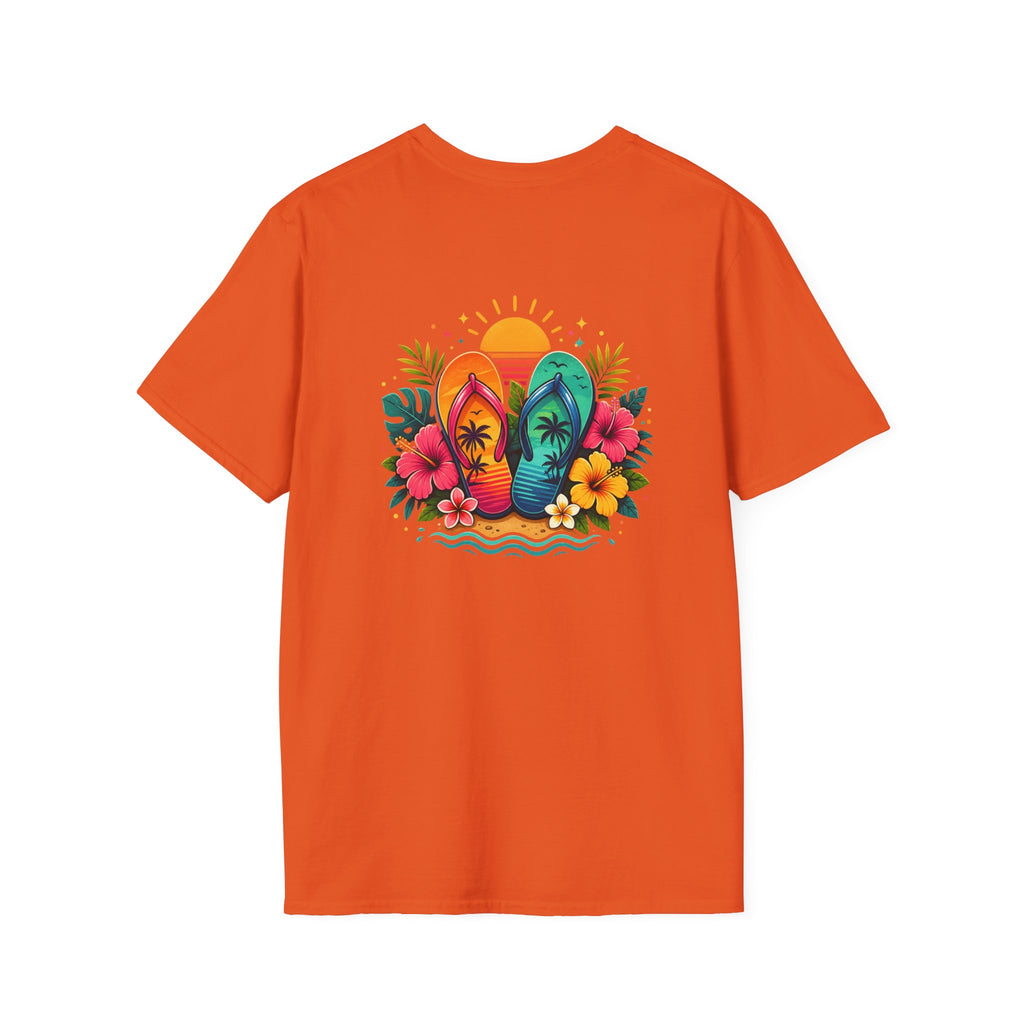 Floral Surf Chest Print T-Shirt — Cute Beach Gift for Women Graphic Tee